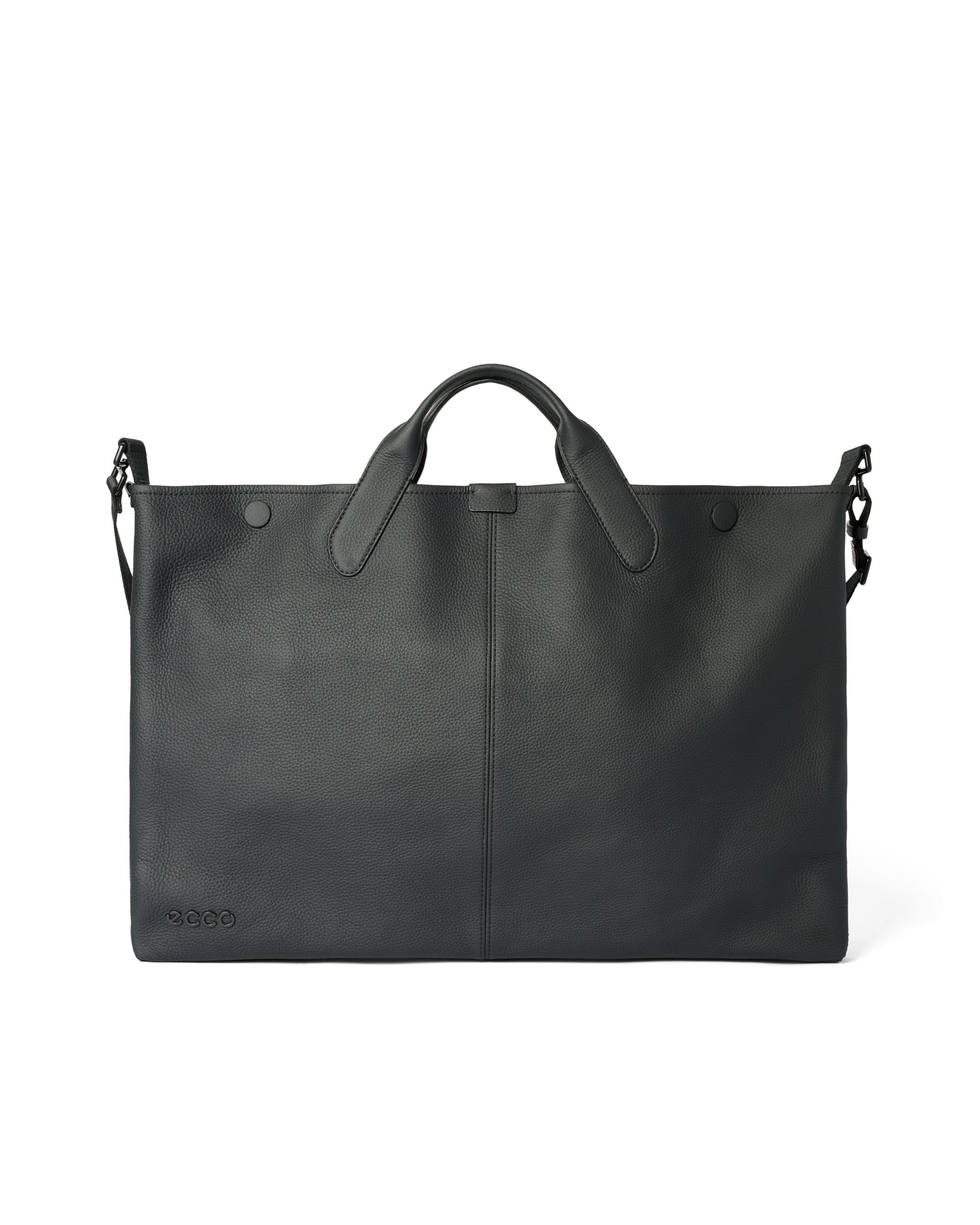 Fourre-tout en cuir souple ECCO® East-West - Noir - Main