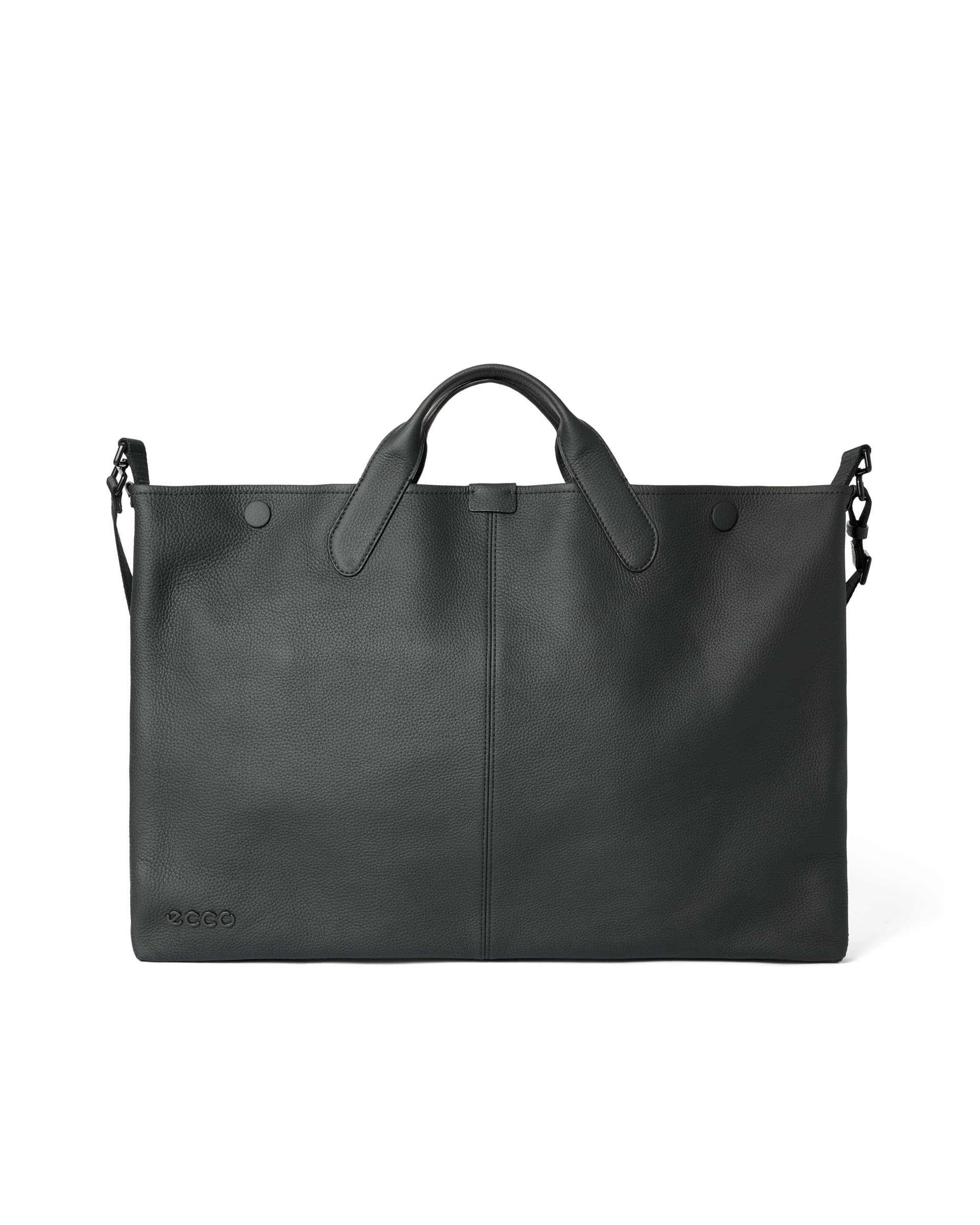 Fourre-tout en cuir souple ECCO® East-West - Noir - Main