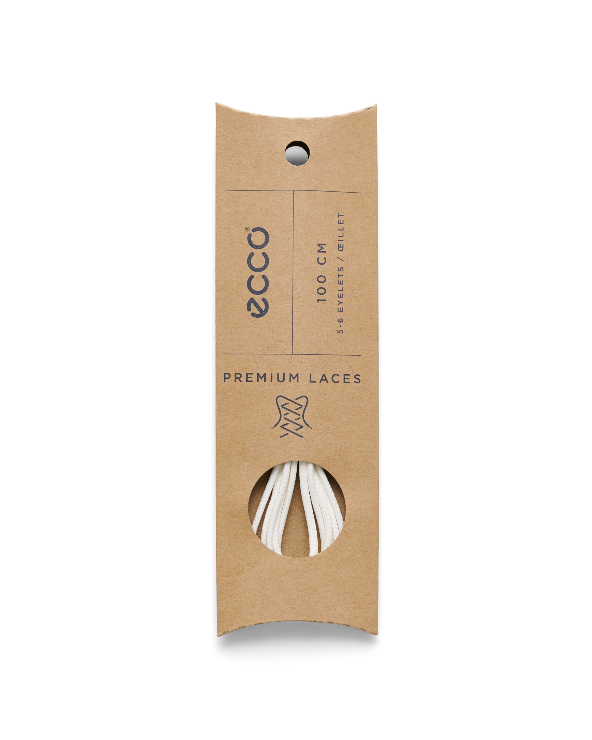 ECCO Round Laces — White