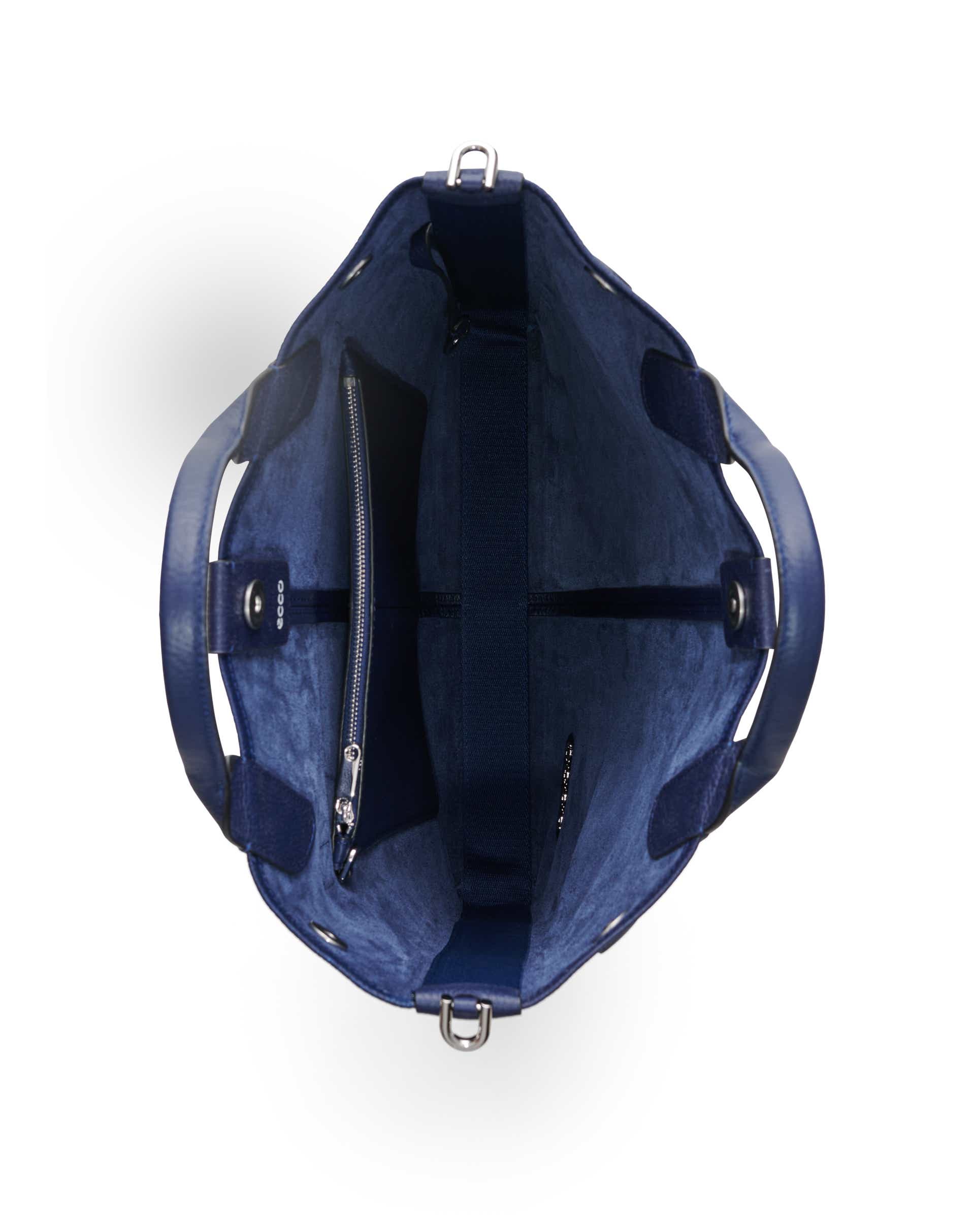 Sac fourre-tout en cuir ECCO® North-South Soft - Bleu - Birdeye