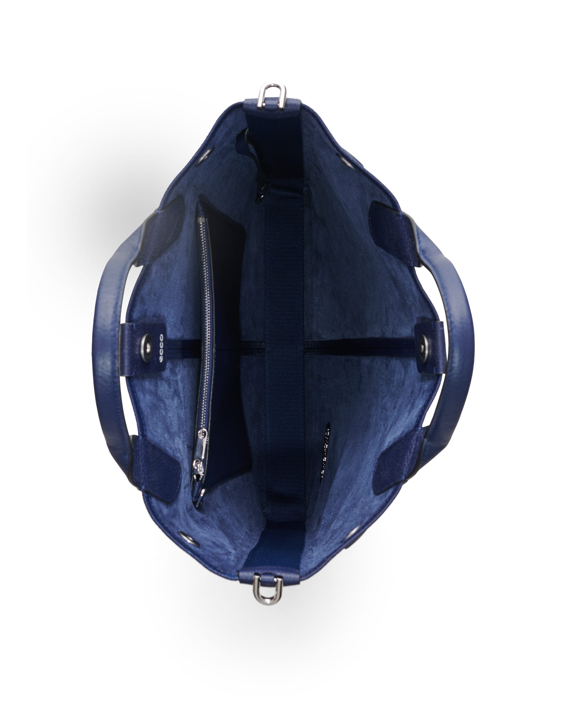 Sac fourre-tout en cuir ECCO® North-South Soft - Bleu - Birdeye