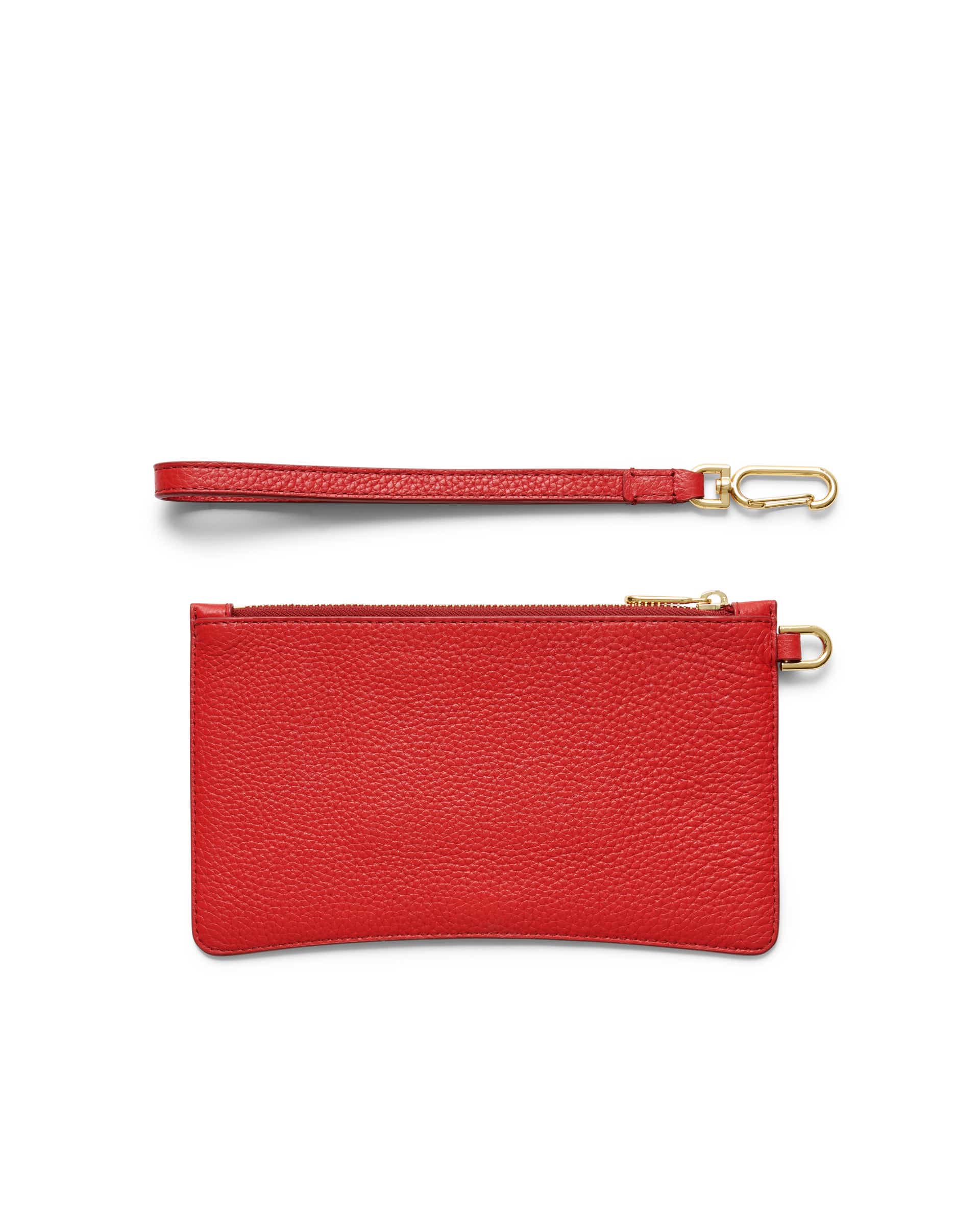 ECCO Wristlet Pebbled レザーポーチ - レッド - Back