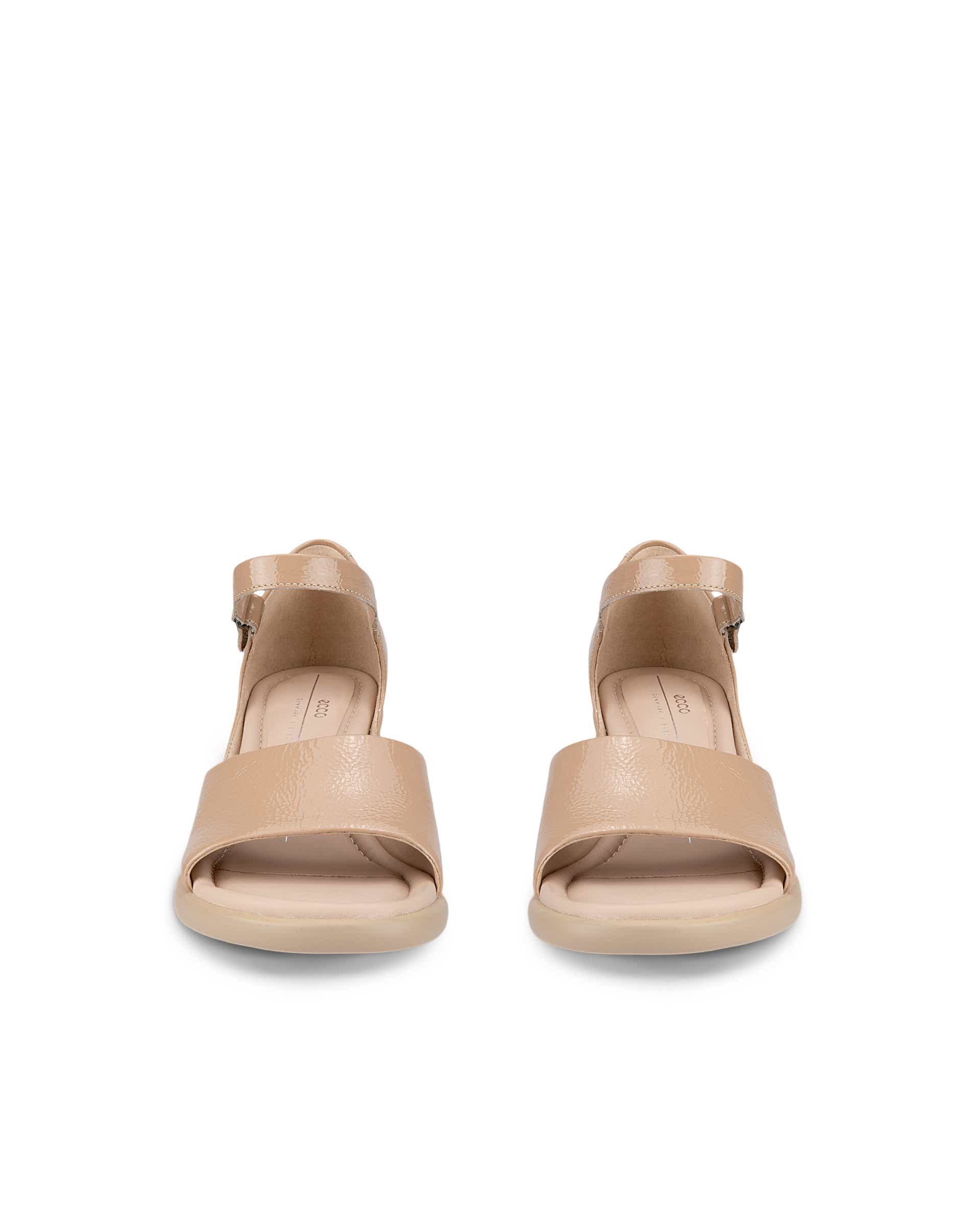 ECCO Sculpted LX 55 ウィメンズ レザーヒールサンダル - ブラウン - Front pair