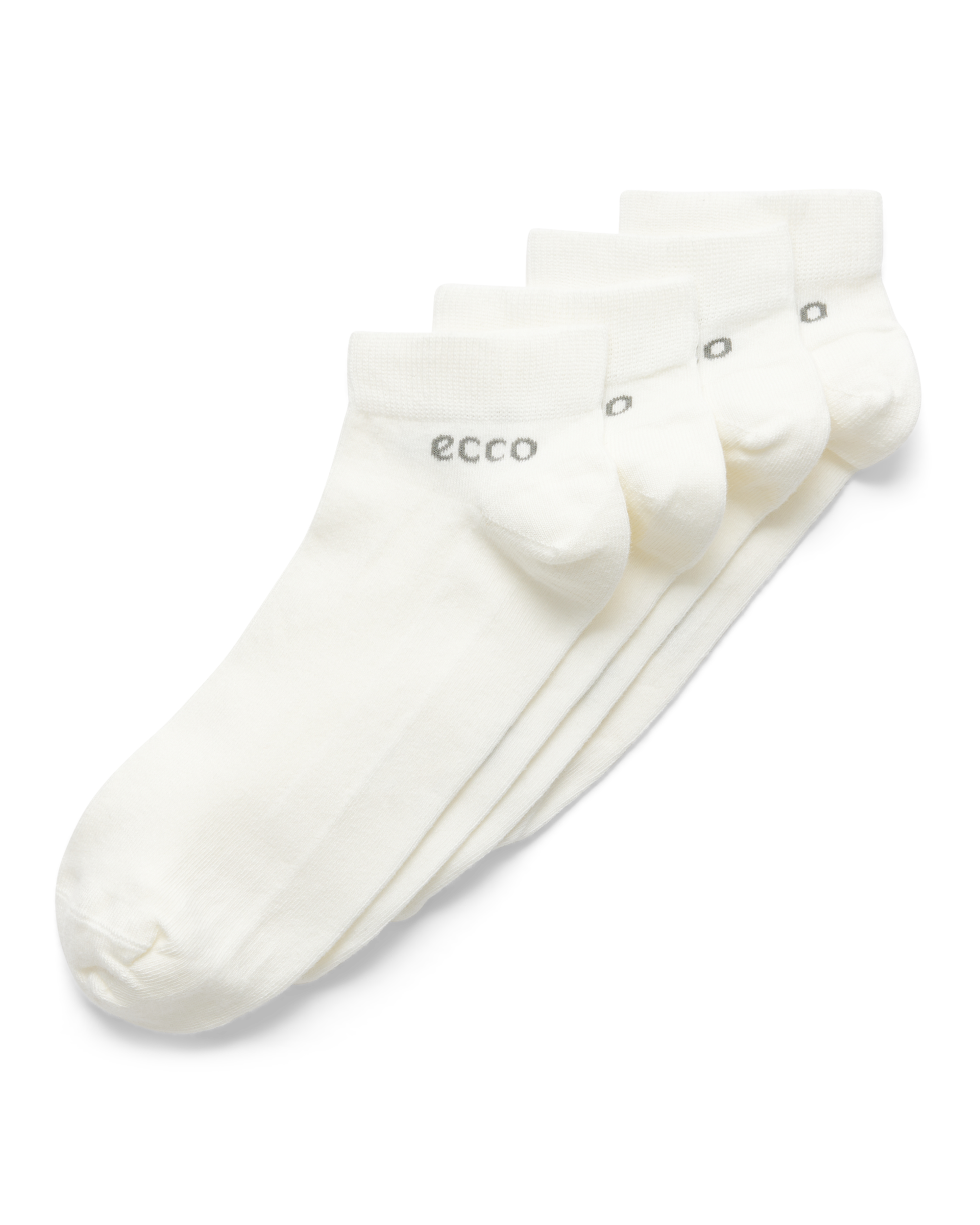 Unisex ECCO® Longlife Low-Cut Socks (2-Pack) - White - Main