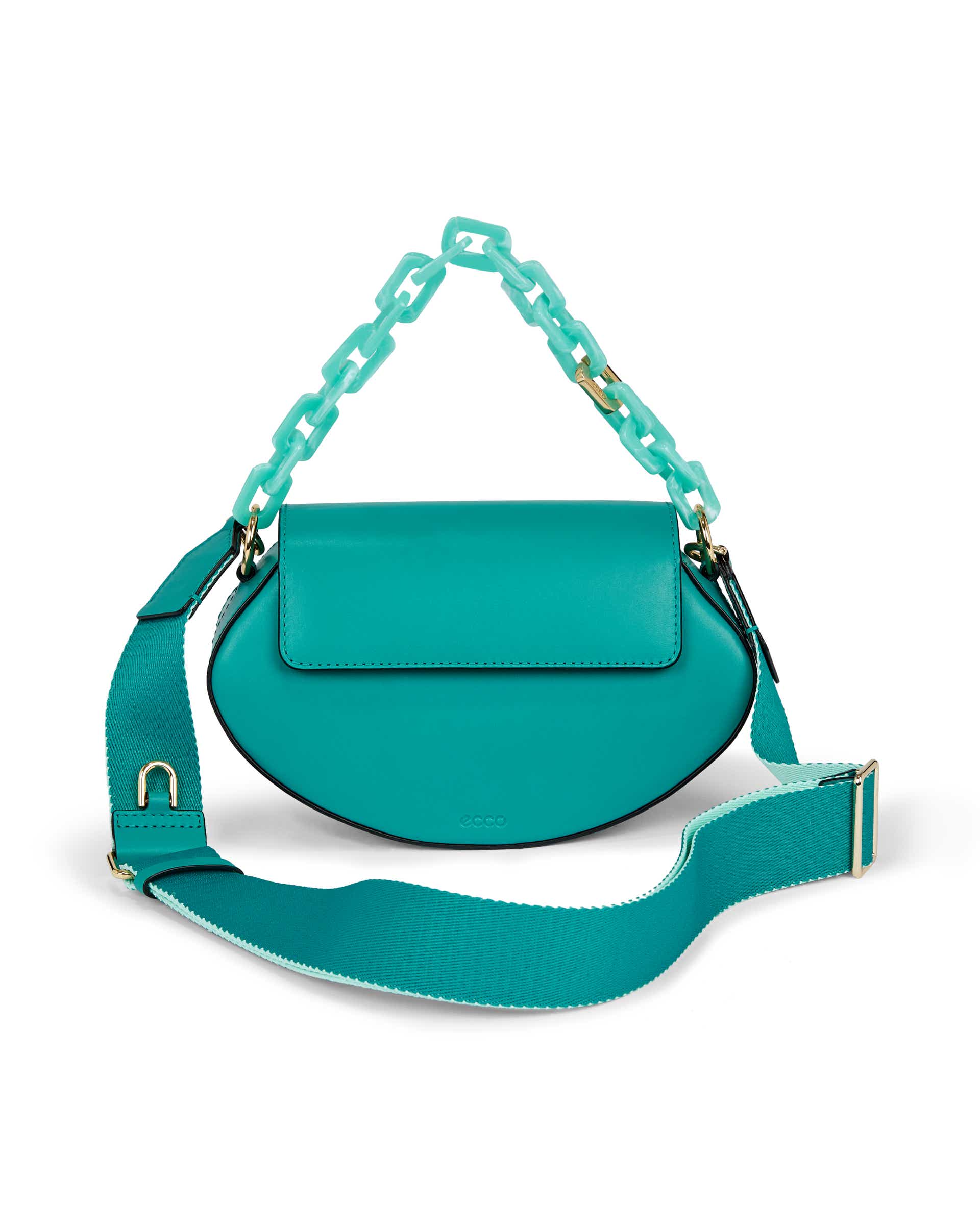 ECCO Weeble Chain レザークロスボディバッグ | グリーン