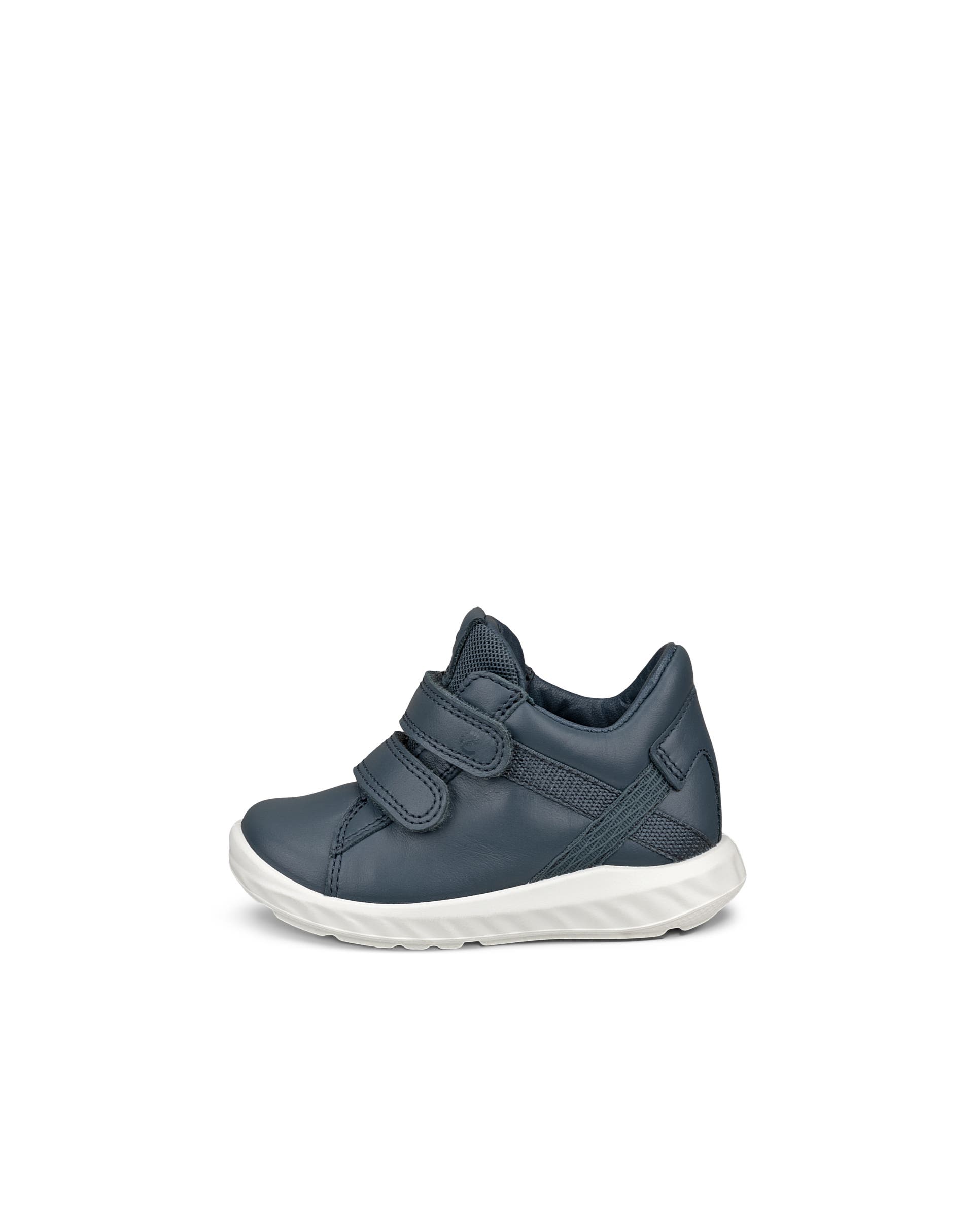 ECCO® SP.1 Lite baskets en cuir à scratch pour enfant - Bleu - Outside