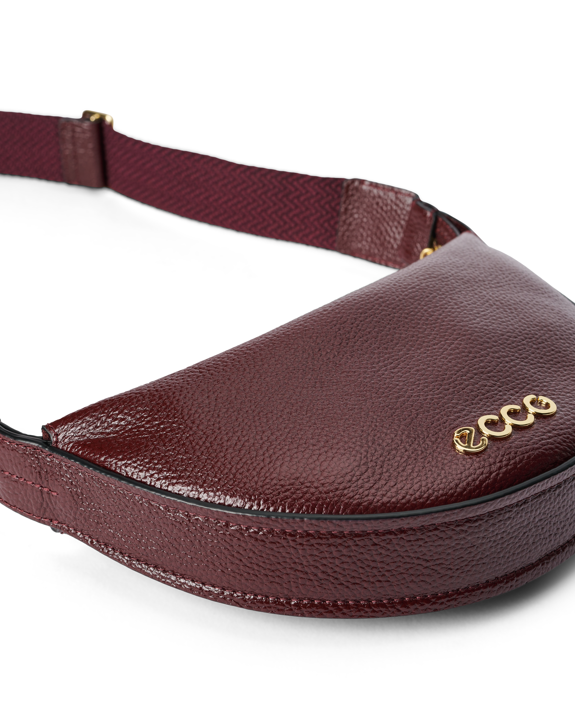ECCO Fortune Small Shine Pebbled レザークロスボディバッグ | レッド