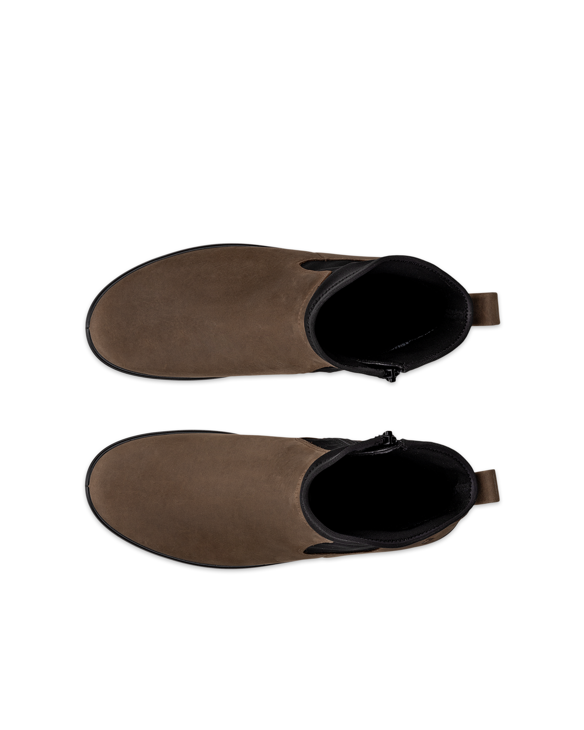 ECCO® SOFT 7 dames nubuck Chelsea boot - Bruin - Top left pair