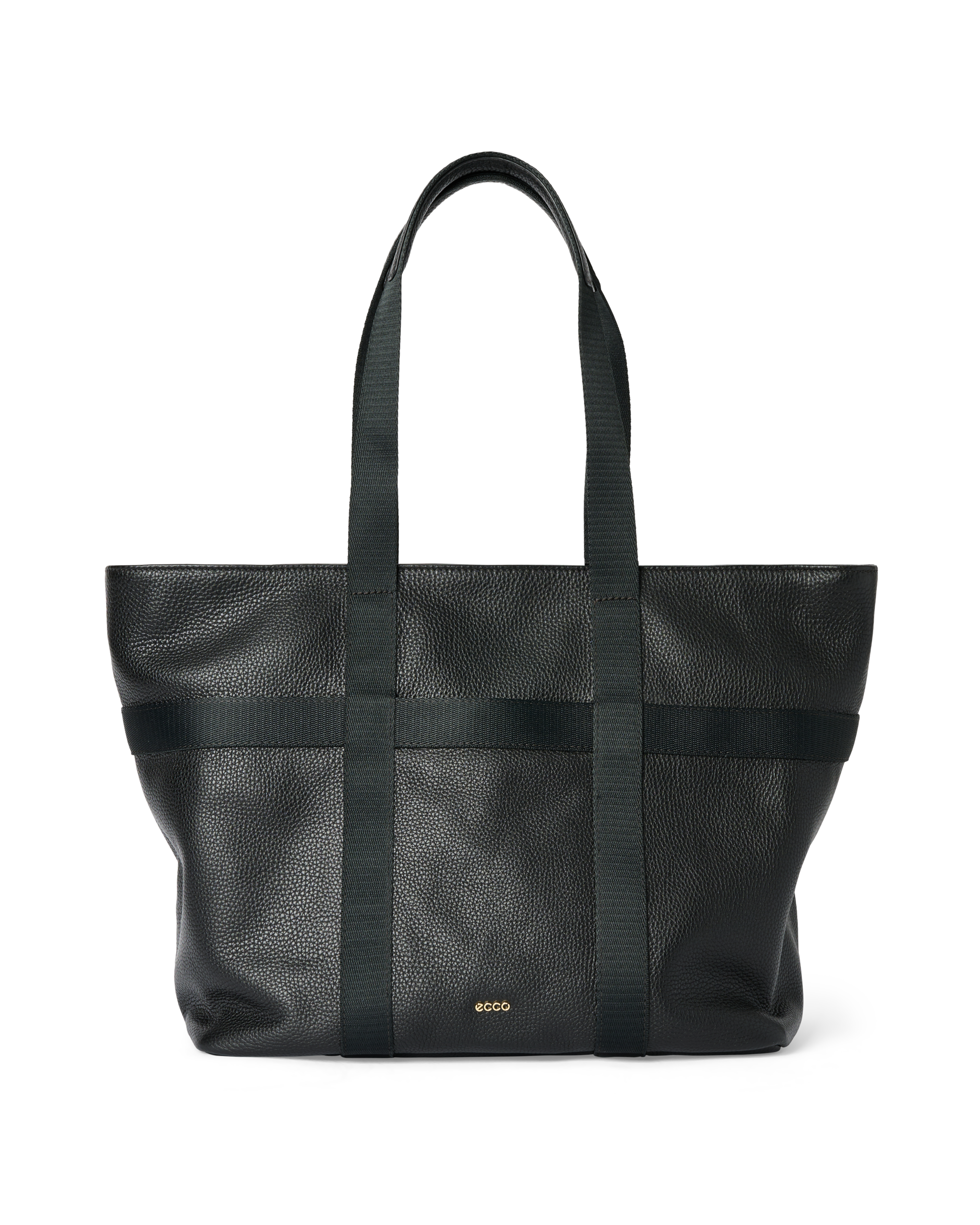 ECCO® Globetrotter Tote Leather Waterproof Pebbled Bag | Black