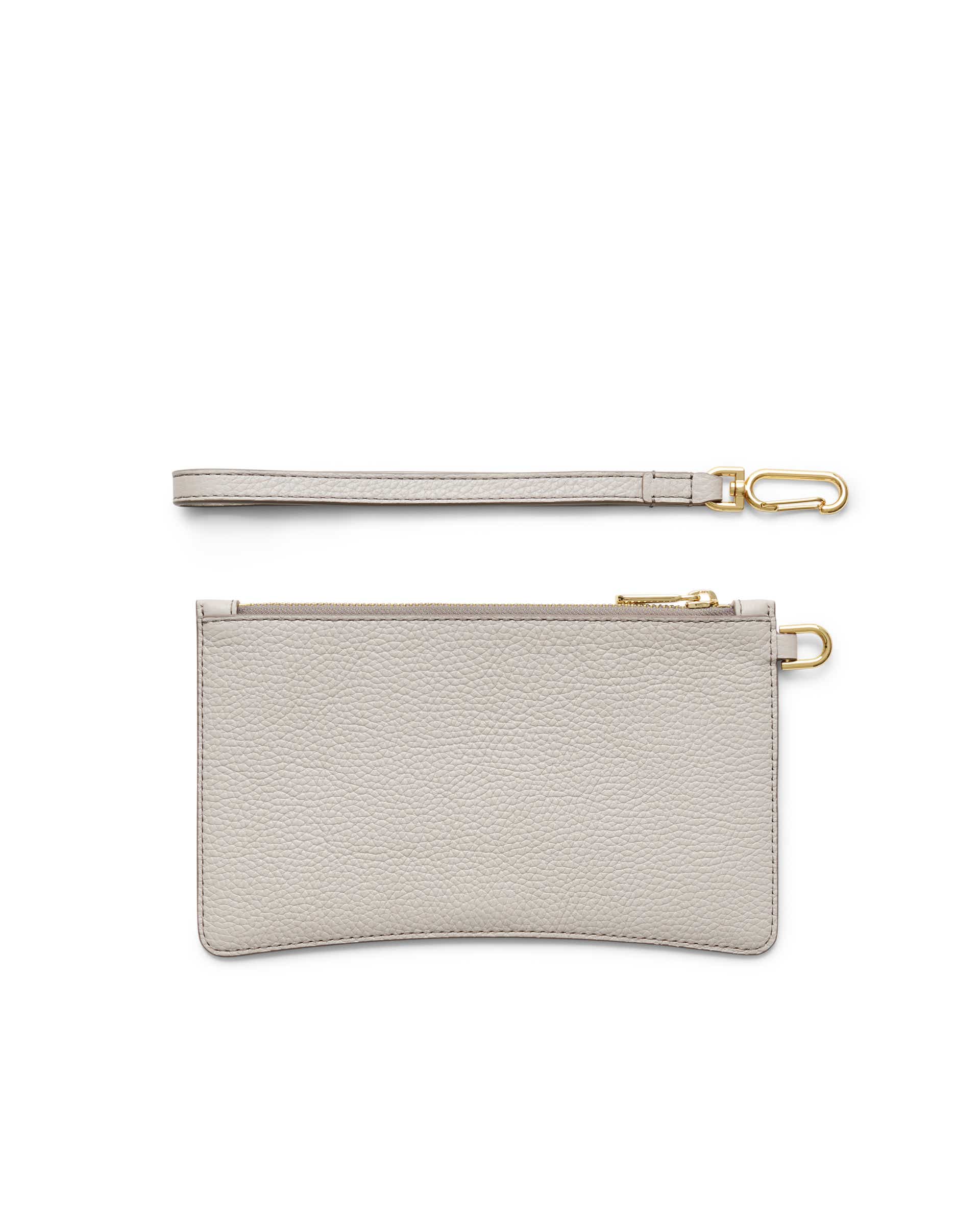 ECCO® Wristlet Pebbled Leather Clutch Bag - Beige - Back