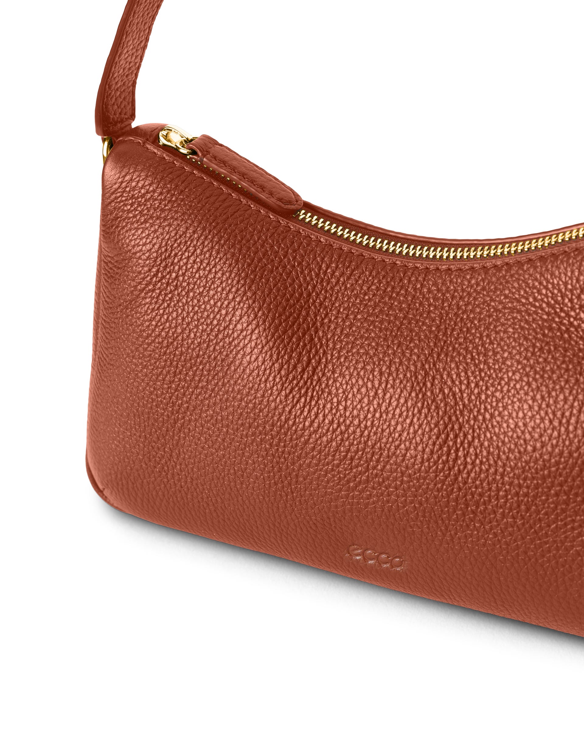 ECCO® Essential skuldertaske i læder - Brun - Detail-1