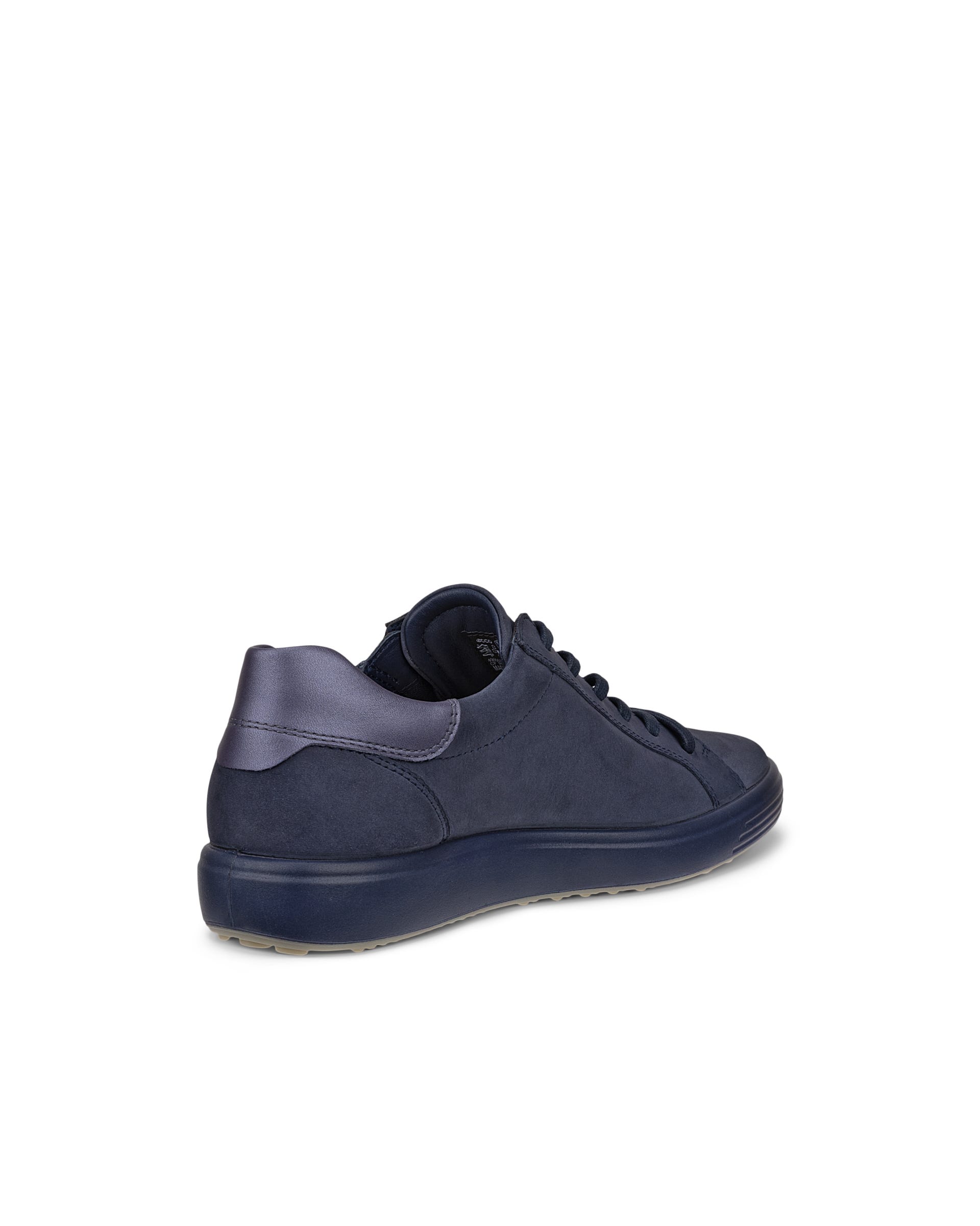 Women's ECCO® Soft 7 Leather Side-Zip Sneaker | Blue