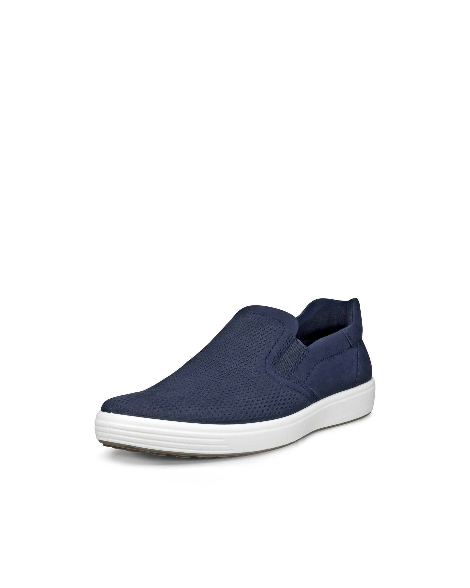 ECCO® Soft 7 Herren Sneaker aus Nubukleder - Blau - Main