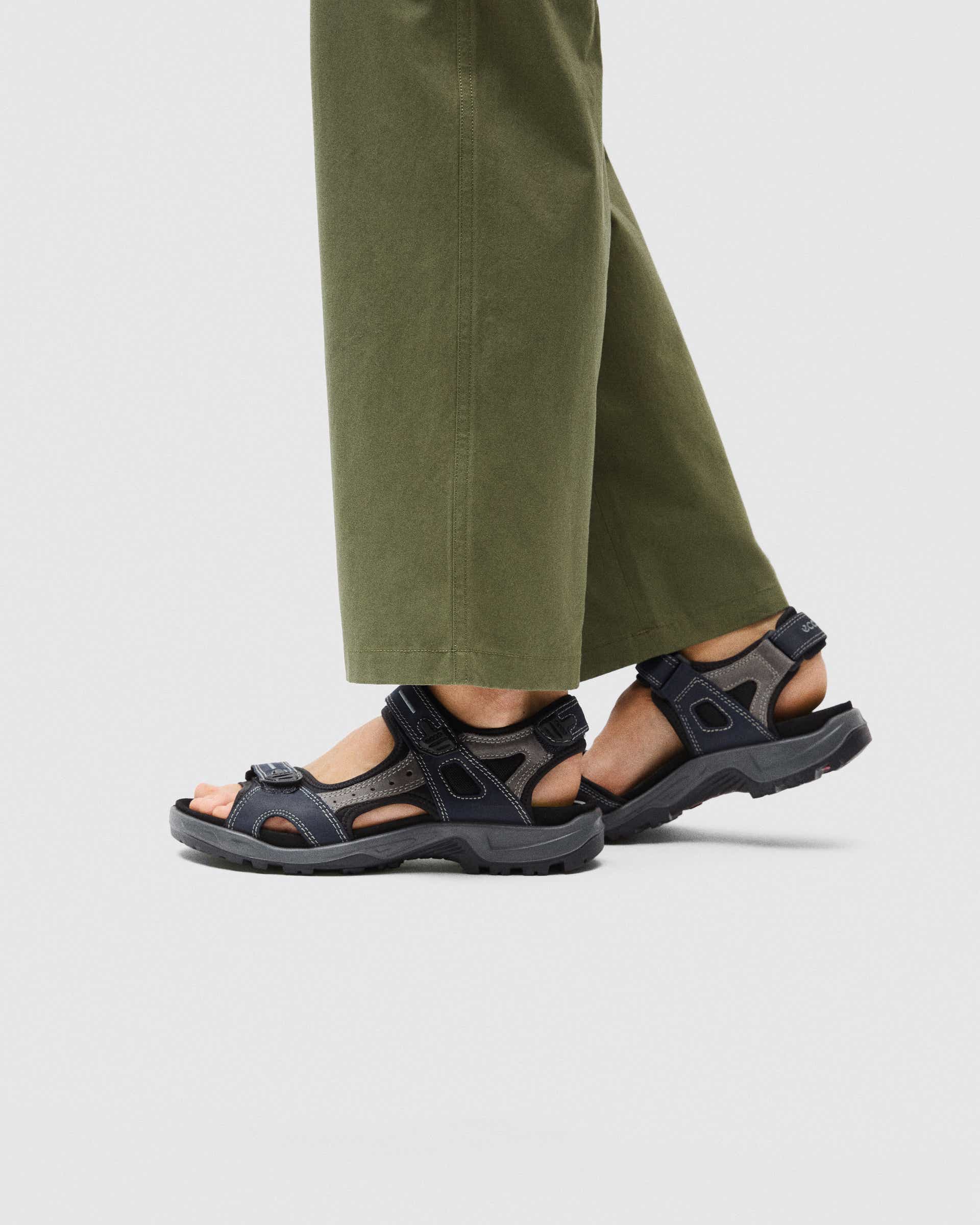 Men's ECCO® Offroad Nubuck Hiking Sandal - Blue - Lifestyle image-1