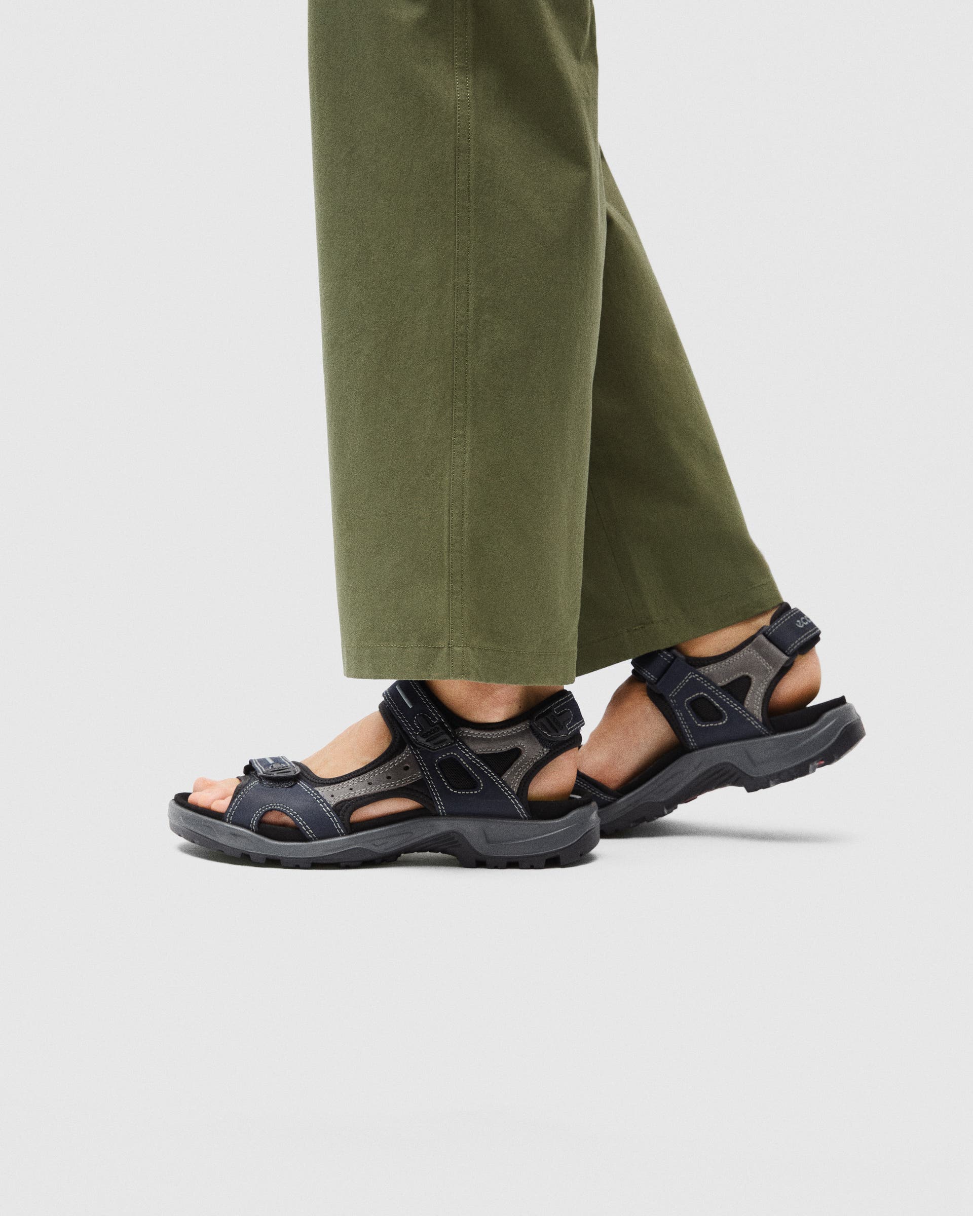 Men's ECCO® Offroad Nubuck Hiking Sandal - Blue - Lifestyle image-1