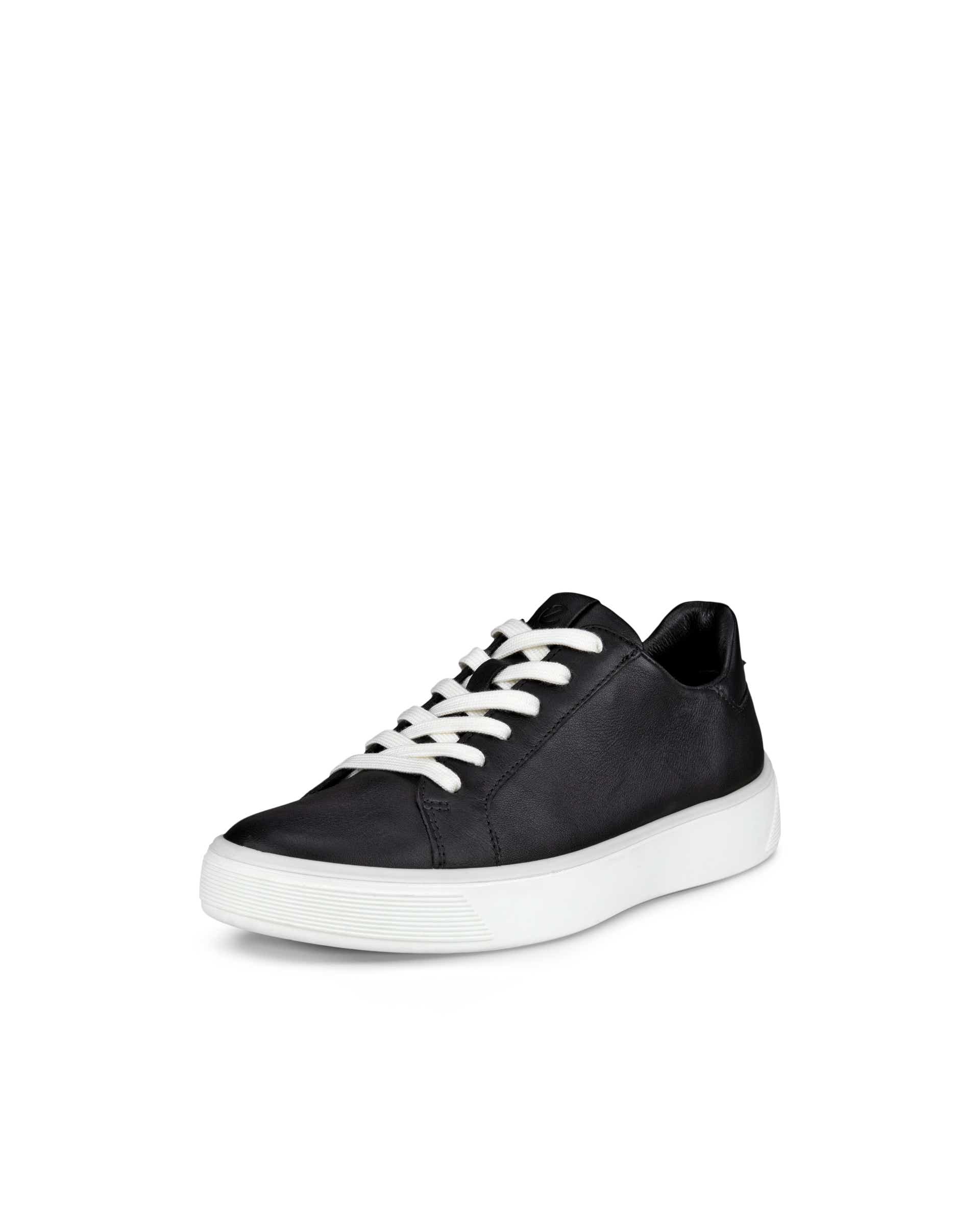 ECCO® Street Tray Dames leren sneaker - Zwart - Main