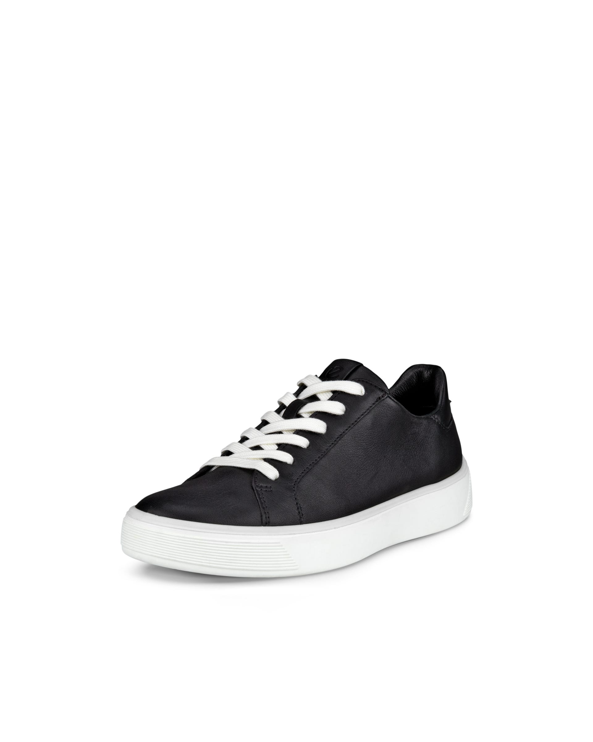 ECCO® Street Tray Dames leren sneaker - Zwart - Main