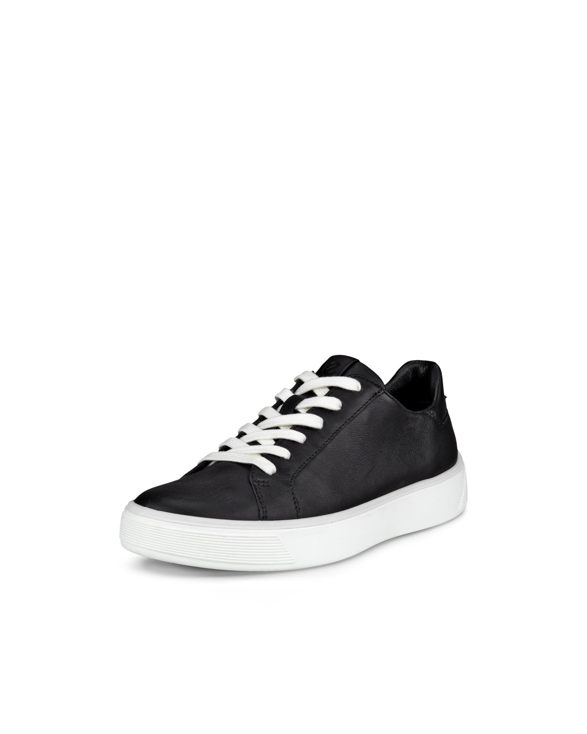 ECCO® Street Tray Dames leren sneaker - Zwart - Main