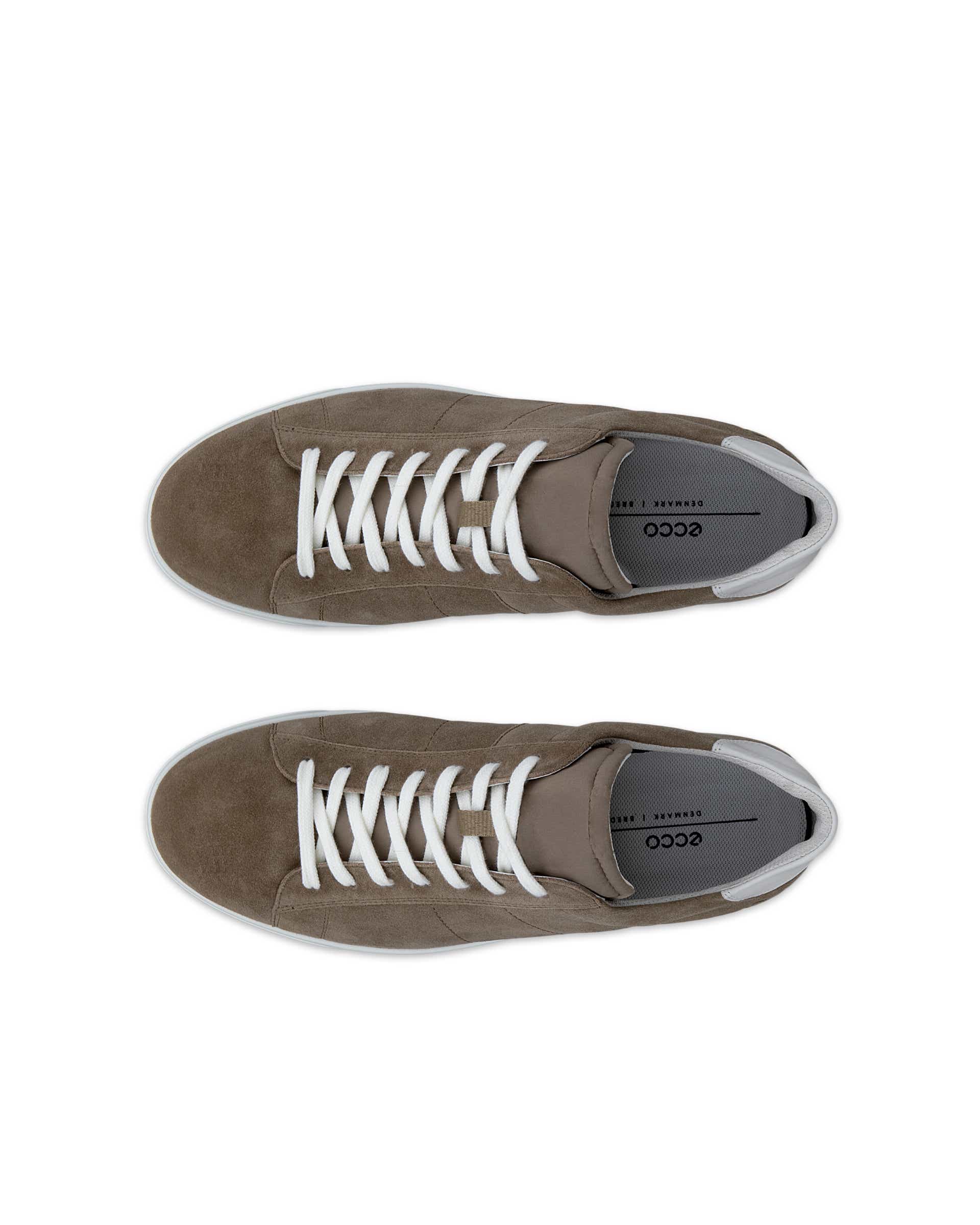 ECCO® STREET LITE baskets en daim pour homme - Marron - Top left pair