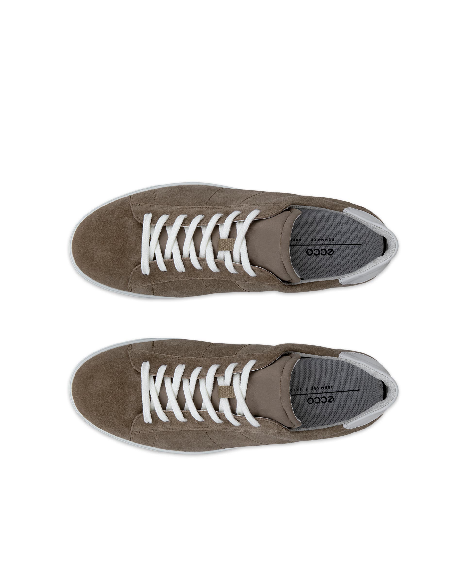 ECCO® STREET LITE baskets en daim pour homme - Marron - Top left pair