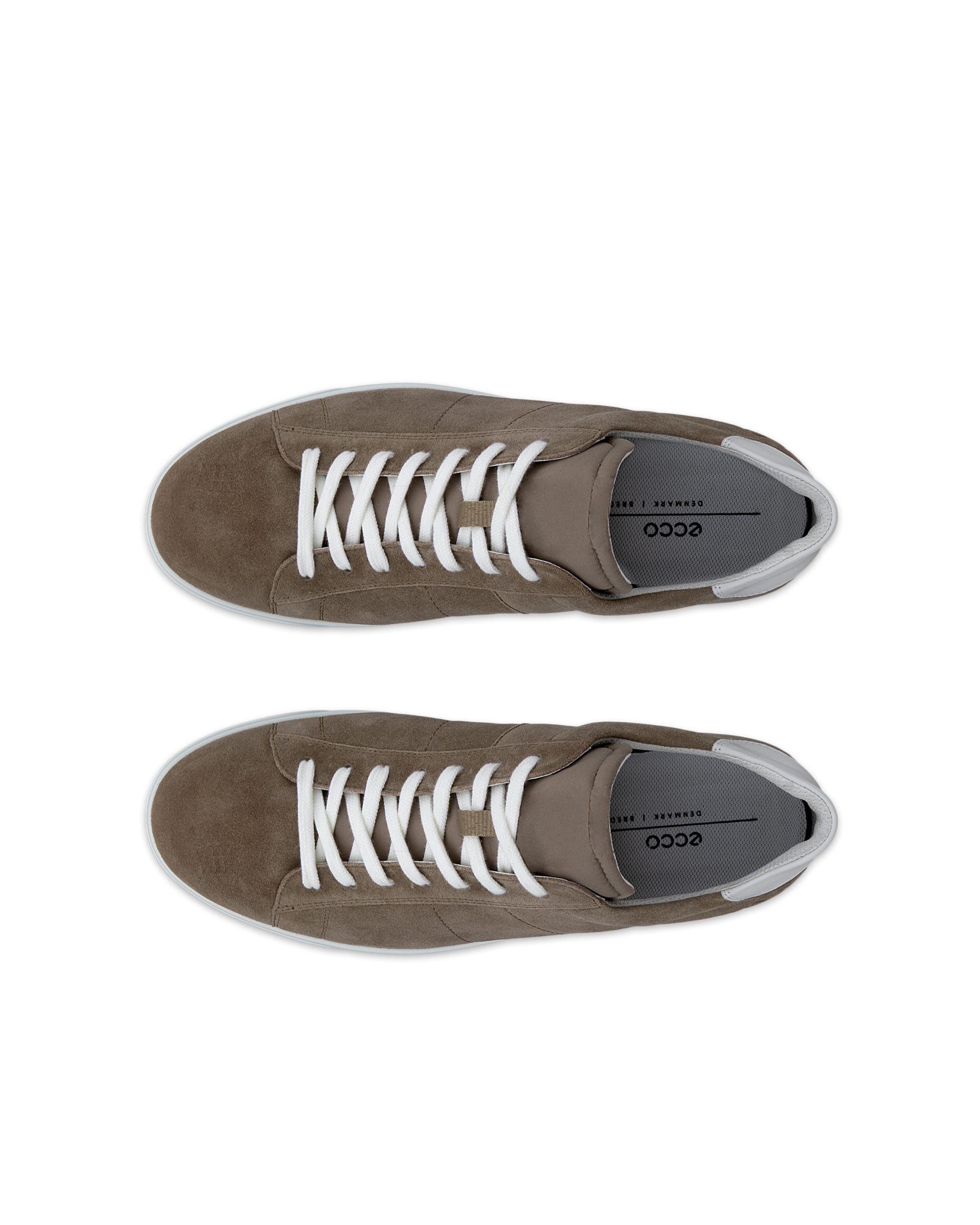 ECCO® STREET LITE baskets en daim pour homme - Marron - Top left pair