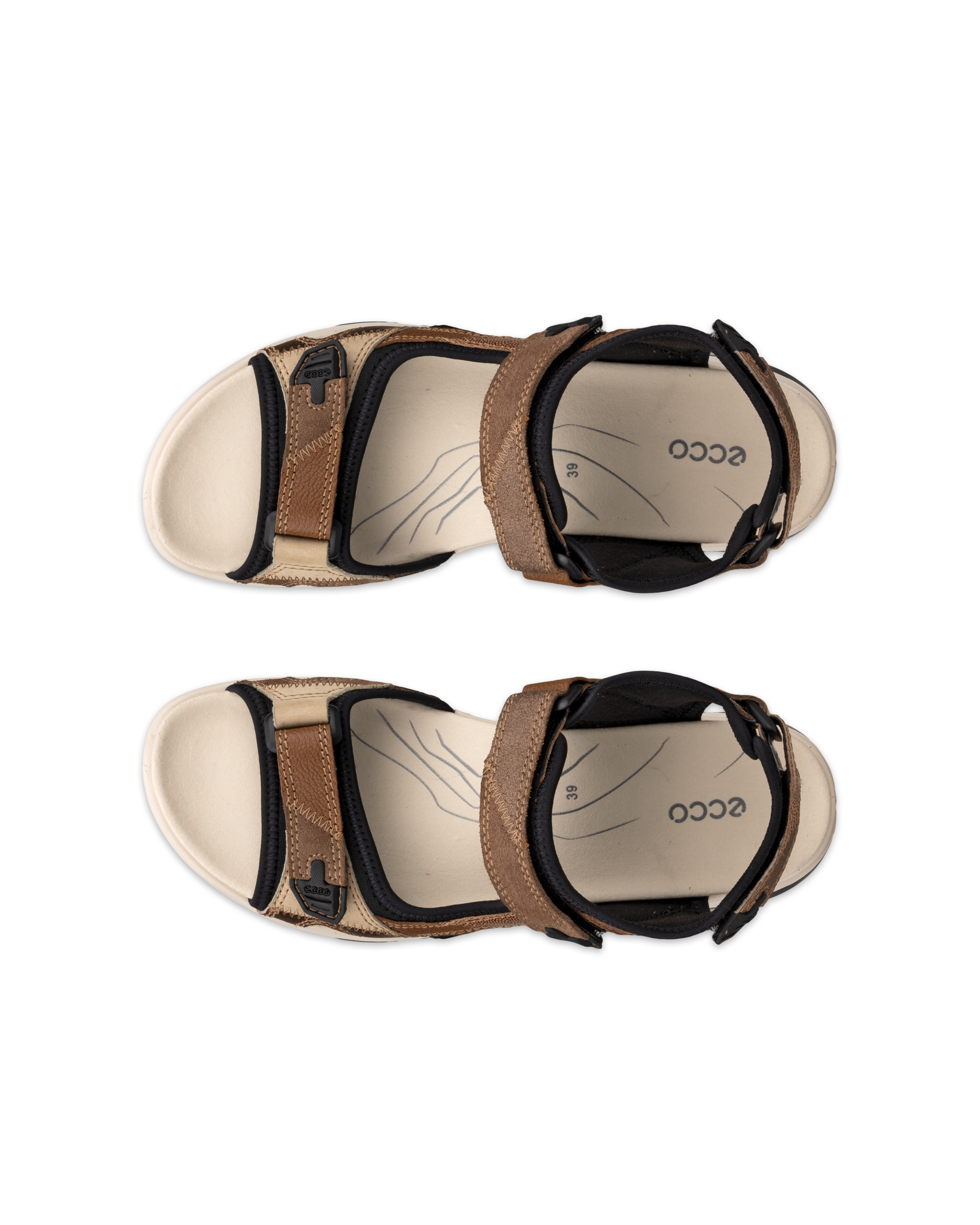 ECCO® OFFROAD dames suède wandelsandaal - Bruin - Top left pair