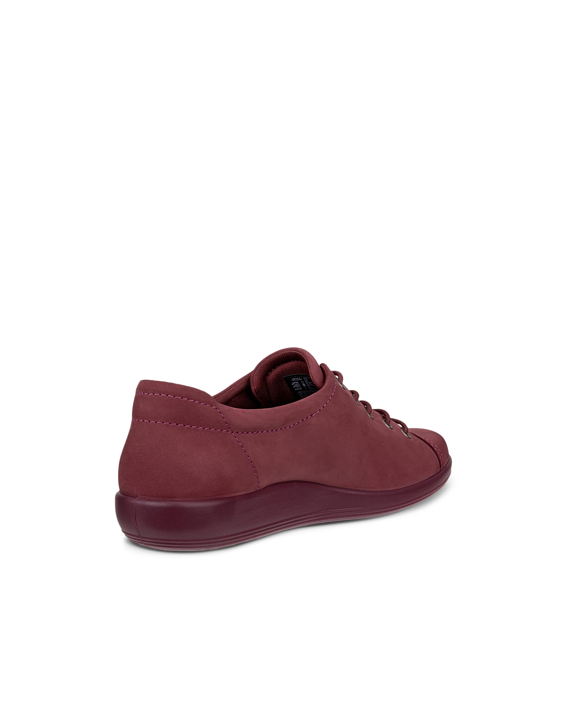 ECCO® SOFT 2.0 Damen Sneaker aus Nubukleder - Rot - Back