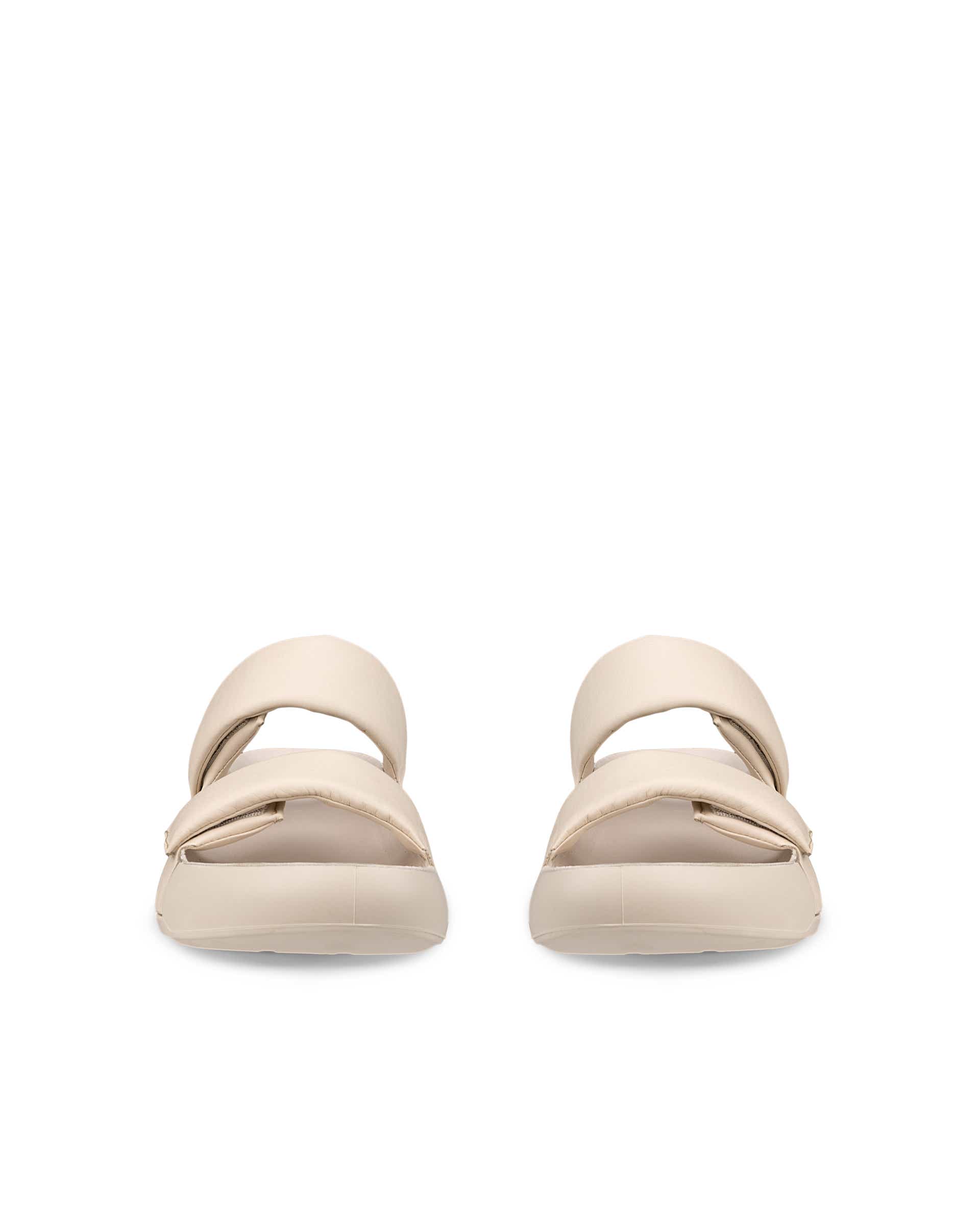 ECCO® Cozmo PF Damen Ledersandale mit zwei Riemen - Beige - Front pair