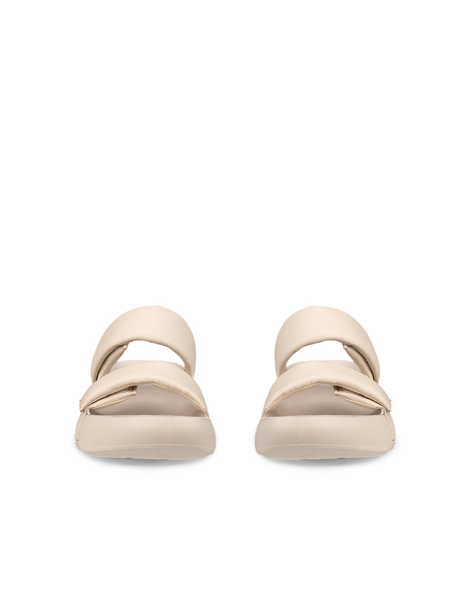 ECCO® Cozmo PF Damen Ledersandale mit zwei Riemen - Beige - Front pair