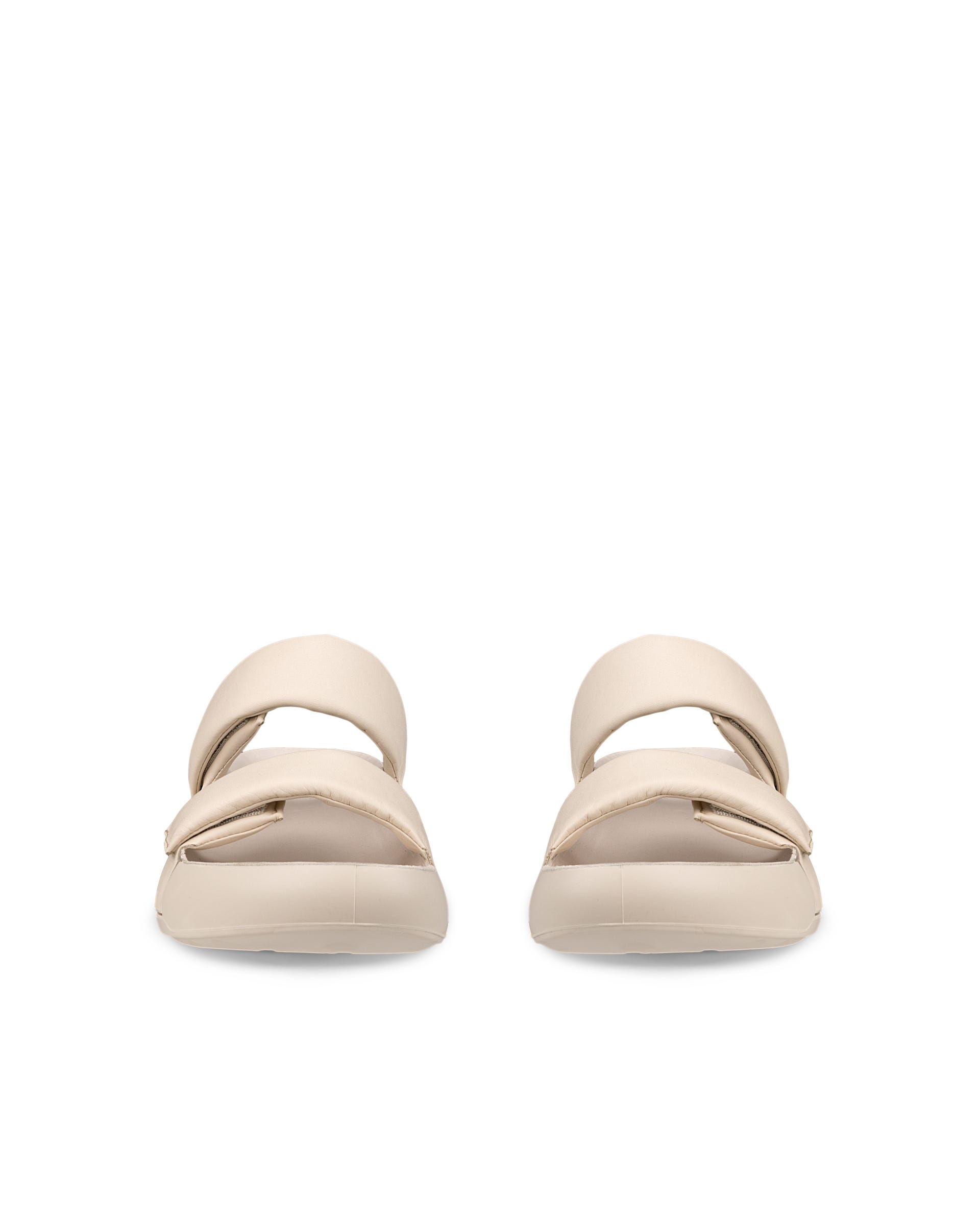 ECCO® Cozmo PF Damen Ledersandale mit zwei Riemen - Beige - Front pair