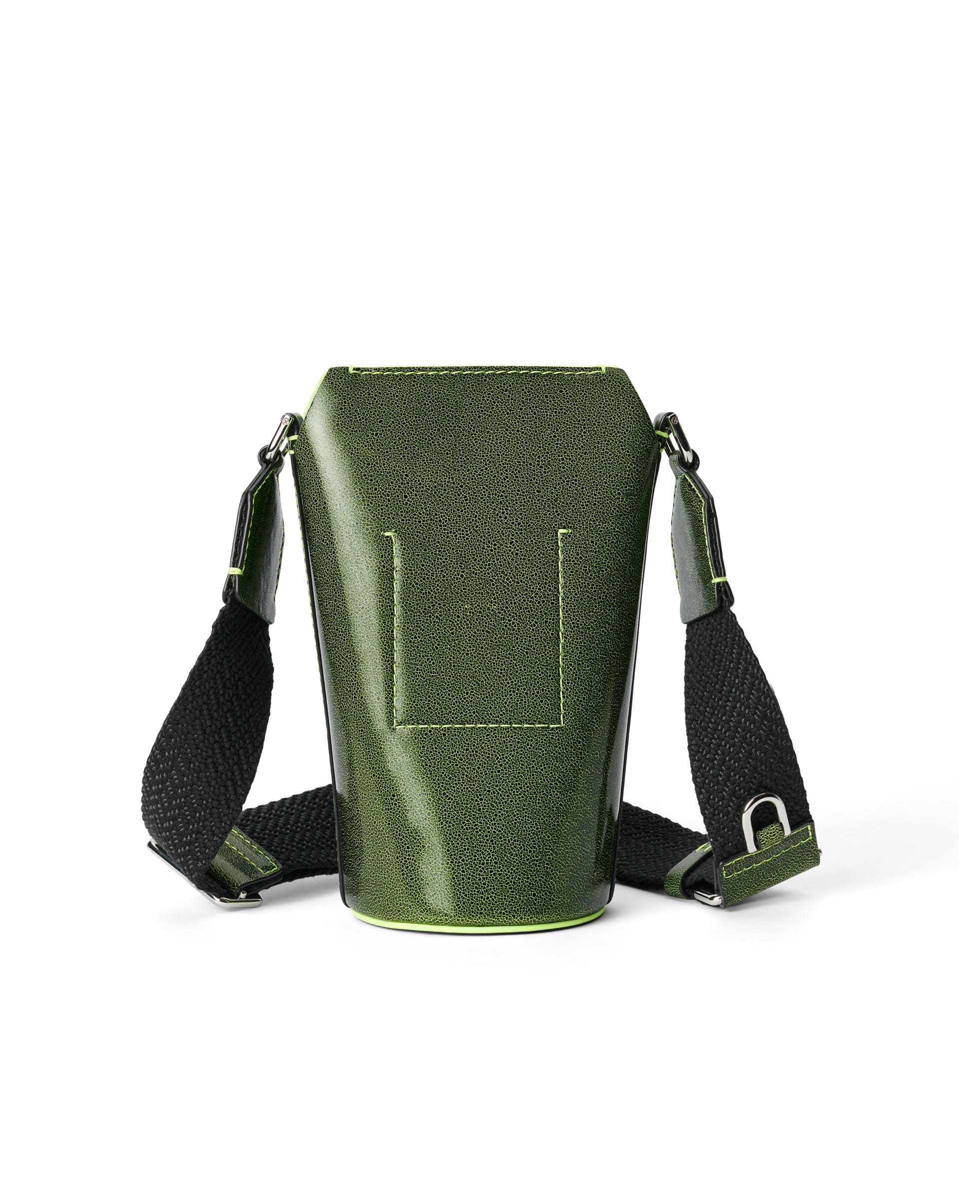 ECCO® Pot Cracked Leather Crossbody Bag - Green - Back