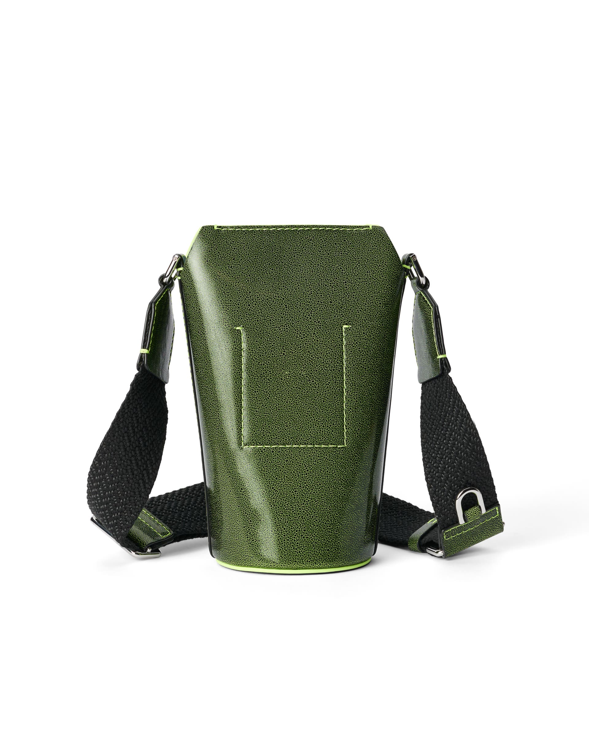 ECCO® Pot Cracked Leather Crossbody Bag - Green - Back