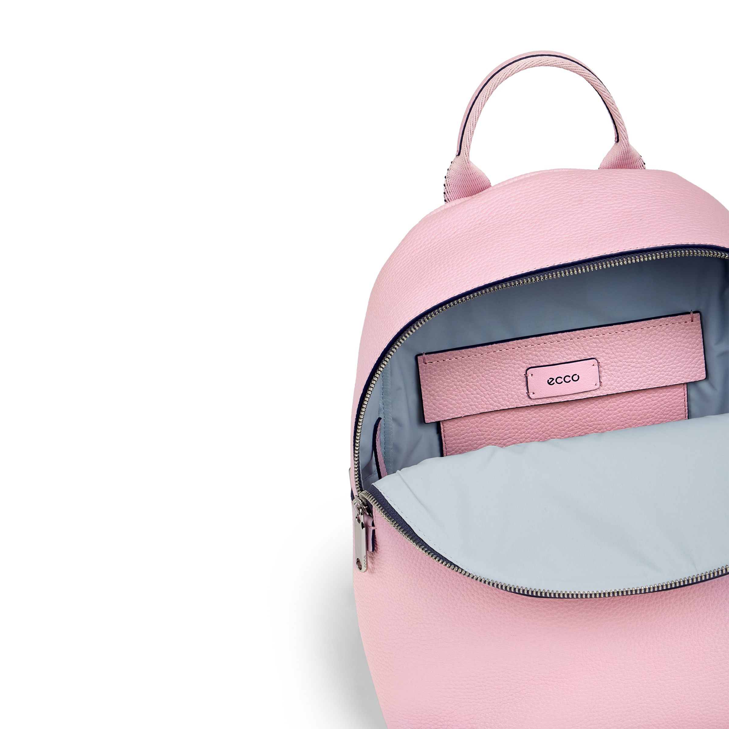 ECCO® Round Pack Small Leather Small Backpack | Pink display picture 2