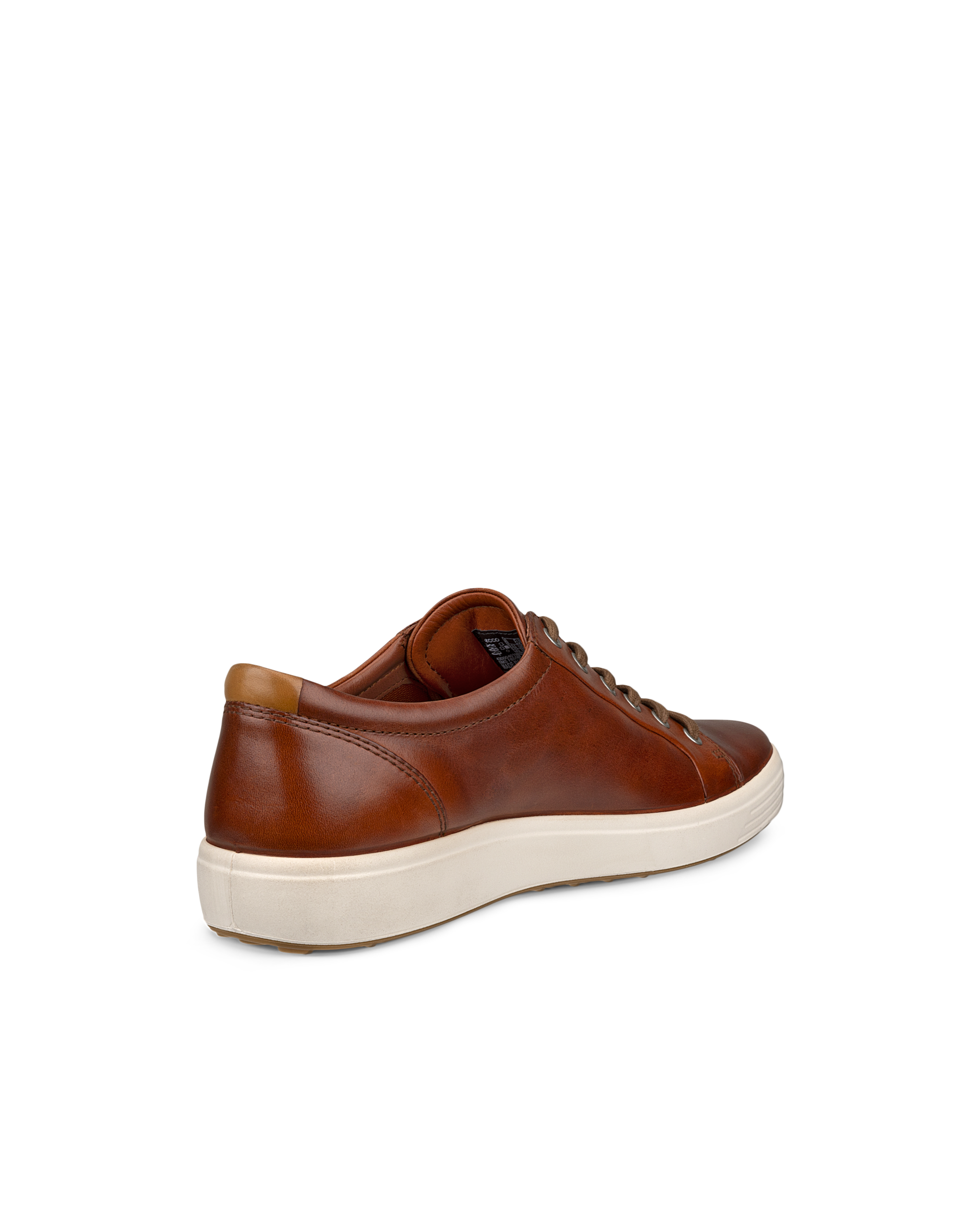 ECCO® Soft 7 baskets en cuir pour homme - Marron - Back