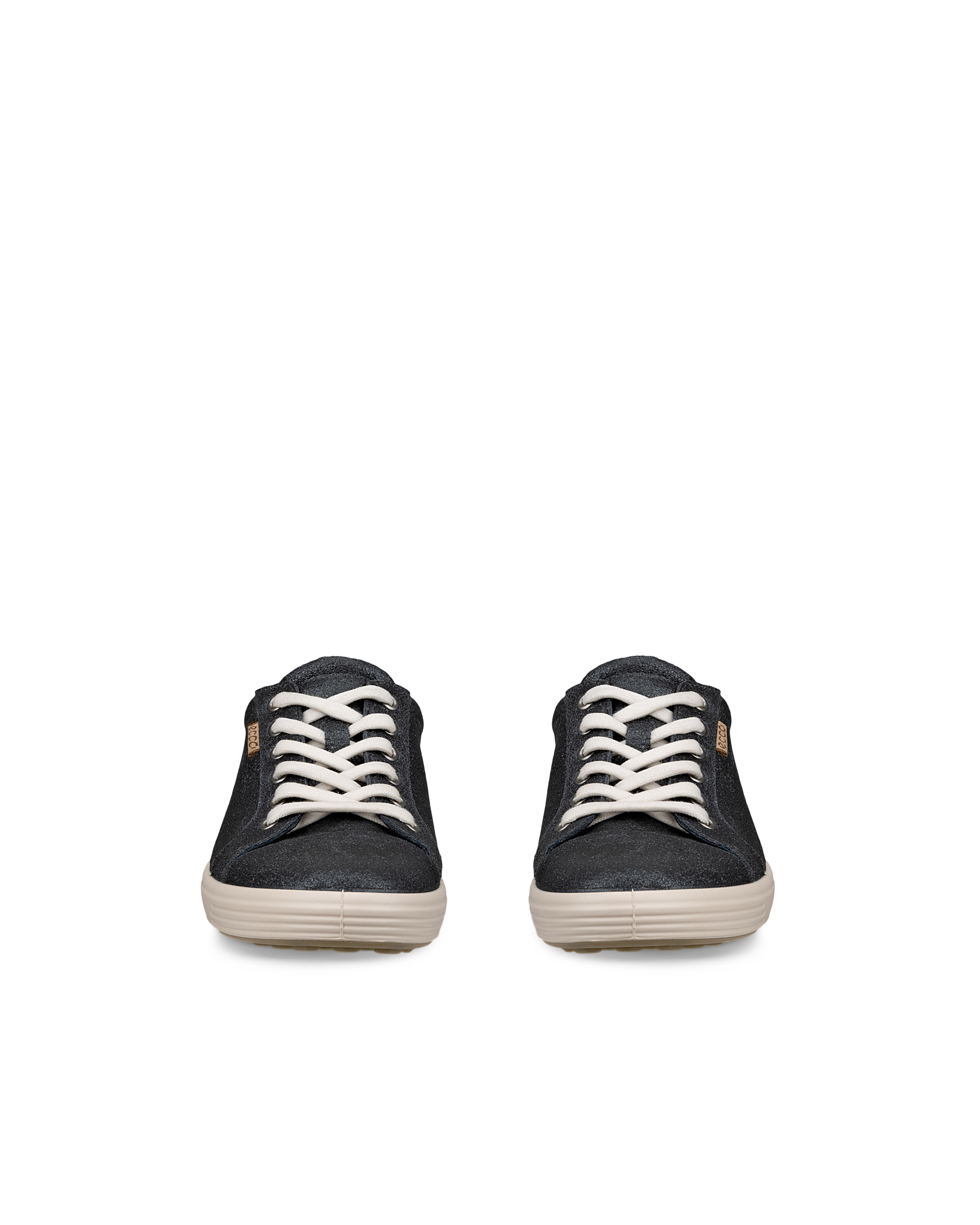 ECCO Soft 7 ウィメンズ レザースニーカー - メタリック - Front pair