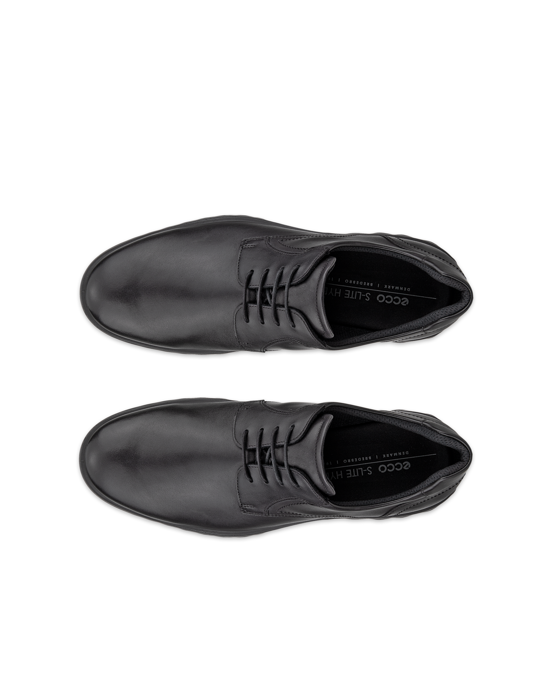 Men's ECCO® S Lite Hybrid Leather Derby Shoe - Black - Top left pair
