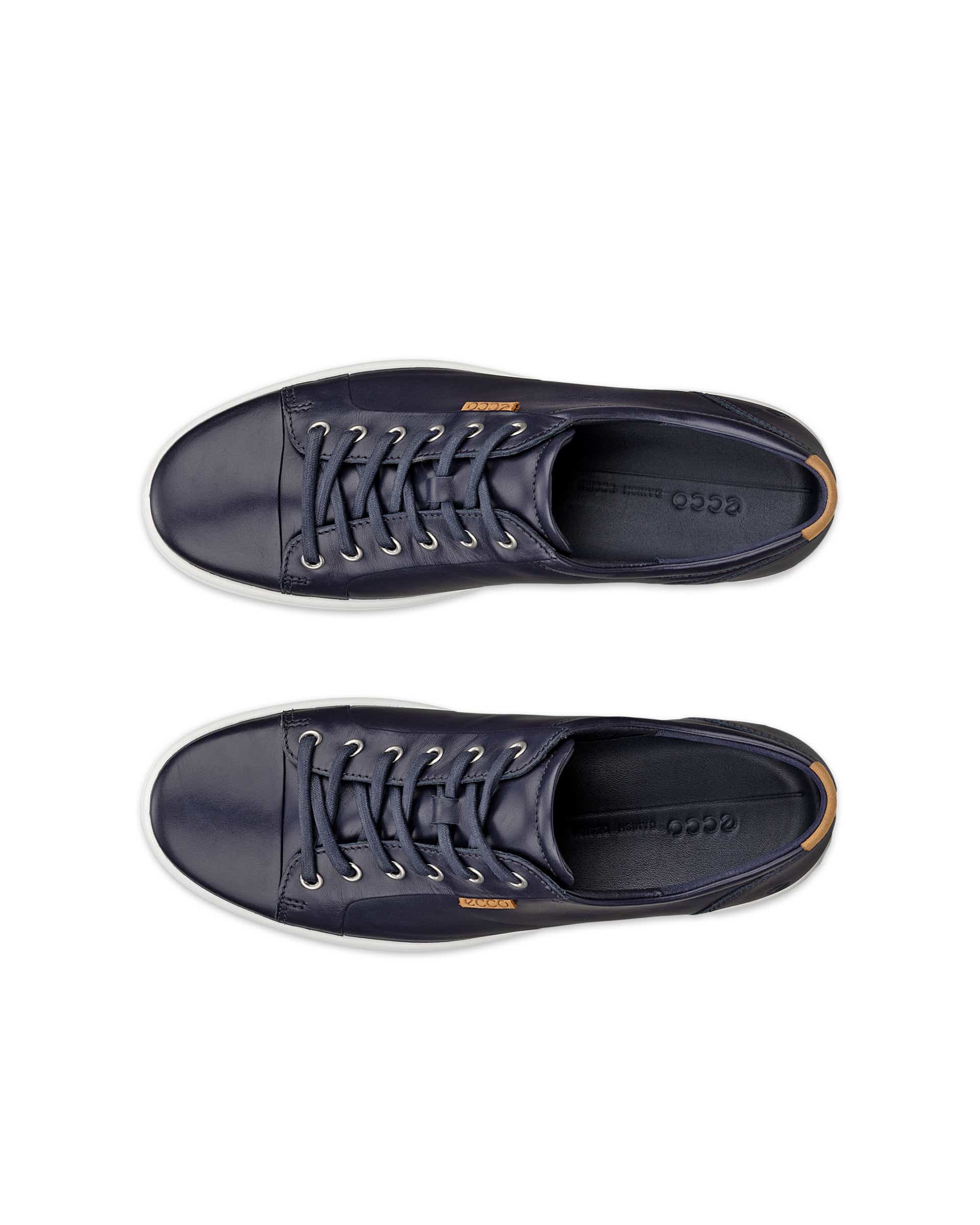 ECCO® Soft 7 férfi bőr sneaker - Kék - Top left pair