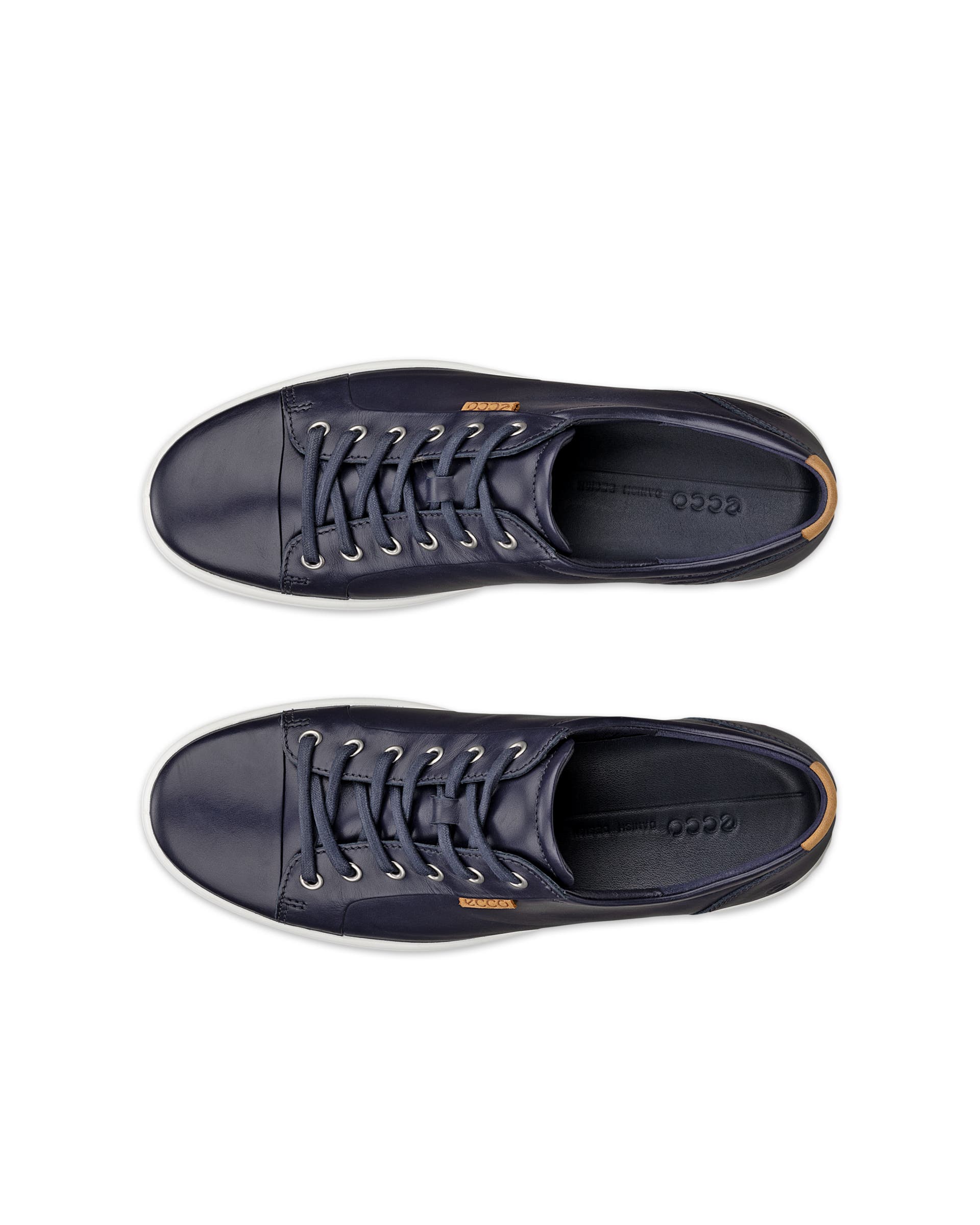 ECCO® Soft 7 férfi bőr sneaker - Kék - Top left pair