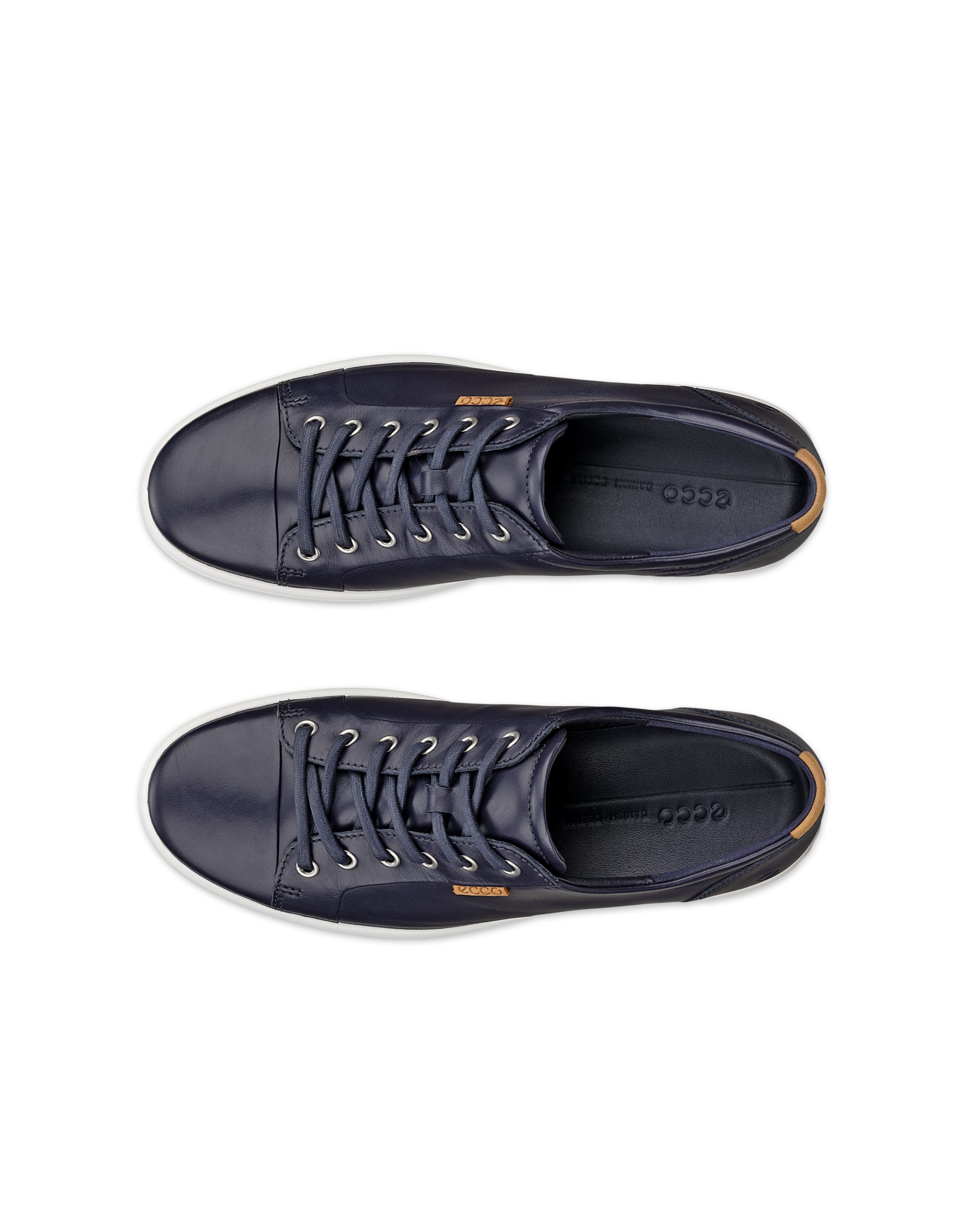 ECCO® Soft 7 férfi bőr sneaker - Kék - Top left pair