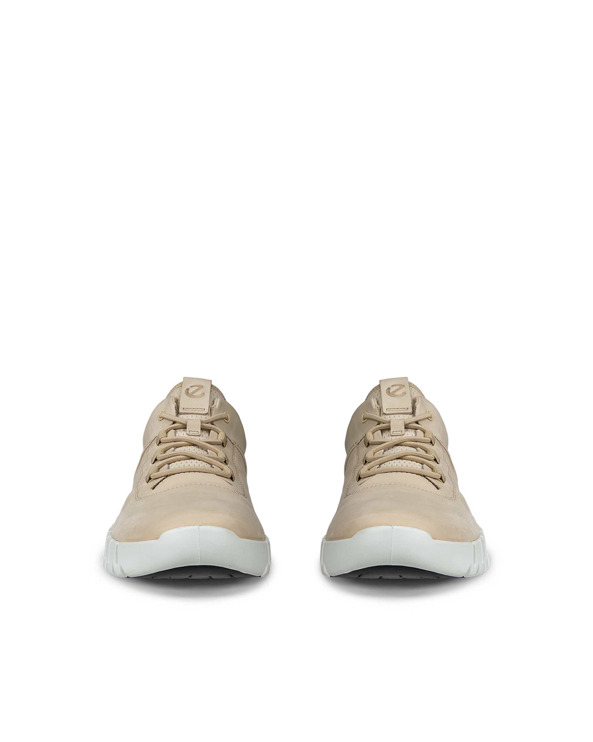 ECCO® Gruuv baskets en nubuck pour homme - Beige - Front pair