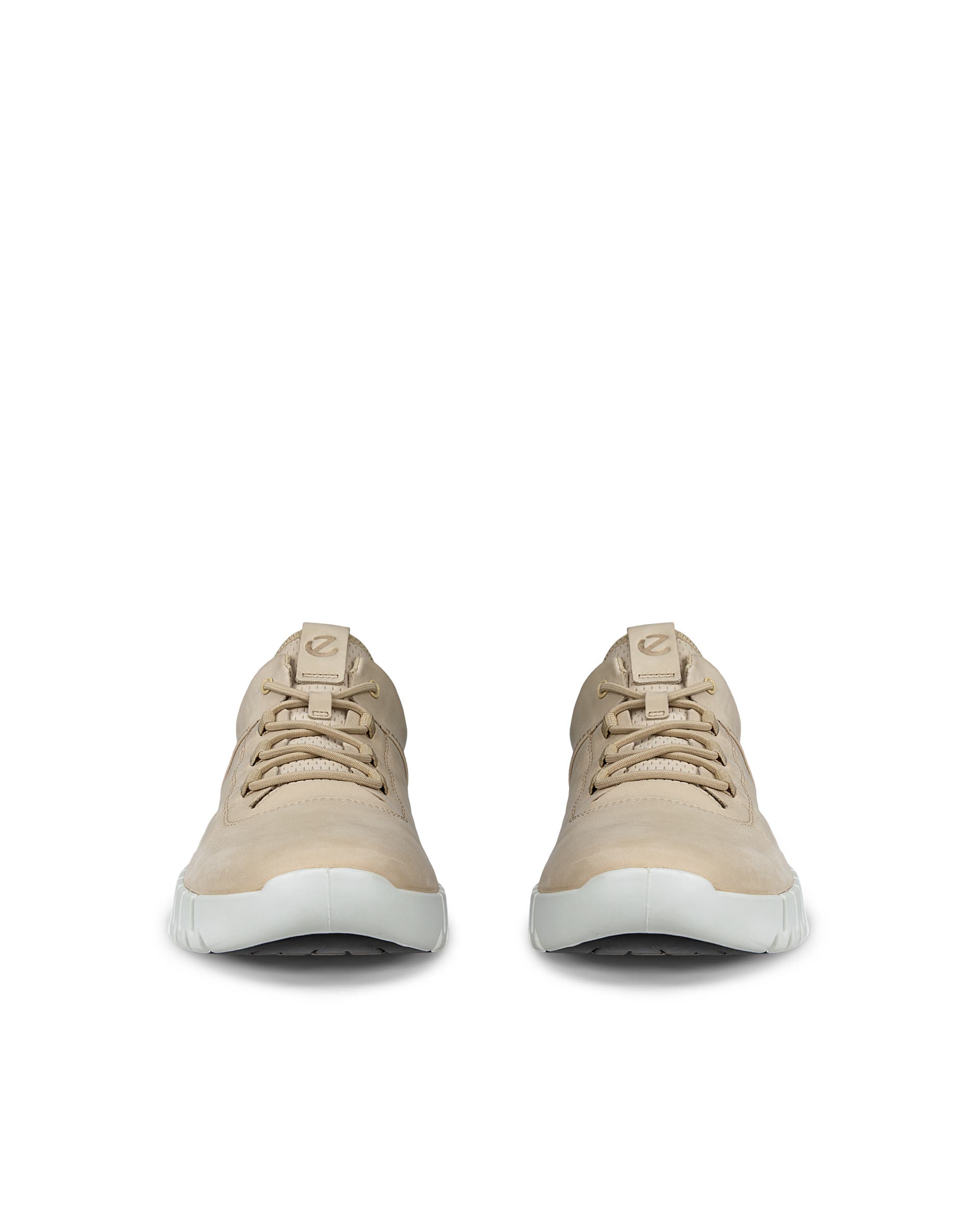 ECCO® Gruuv baskets en nubuck pour homme - Beige - Front pair