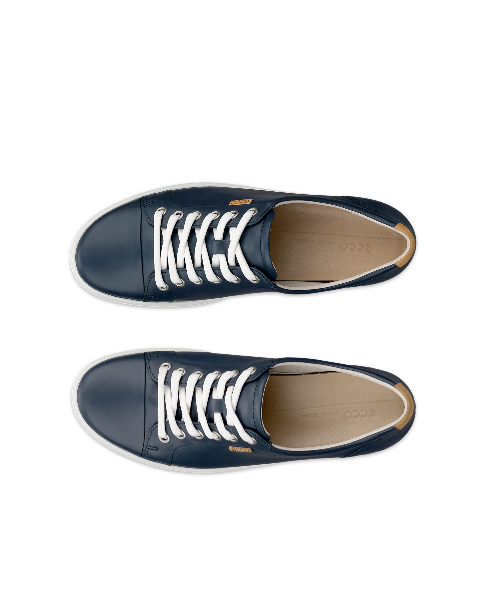 ECCO® Soft 7 női bőr sneaker - Kék - Top left pair