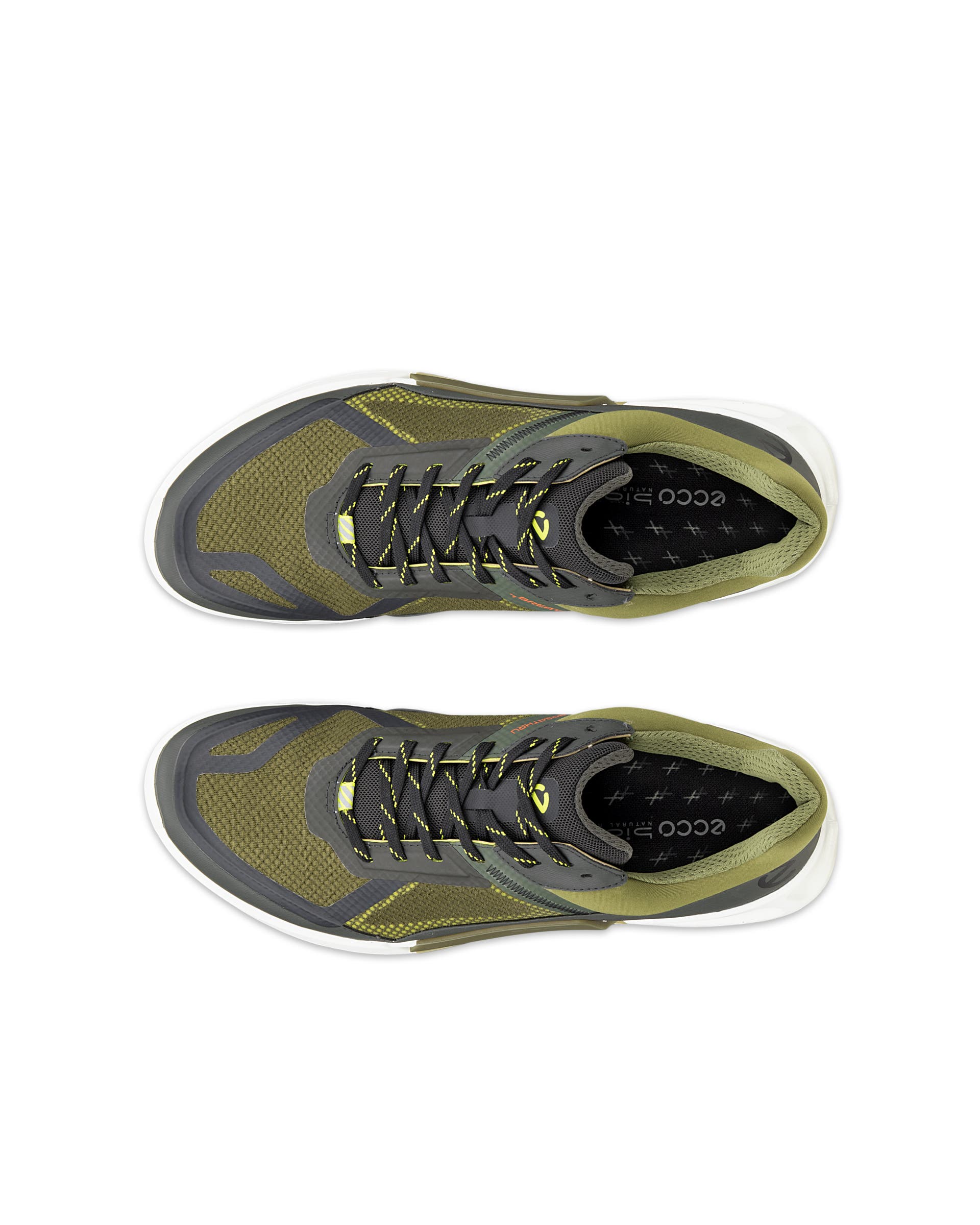 Moški pohodni športni čevlji iz tkanine ECCO® BIOM 2.1 X Mountain - Zelena - Top left pair