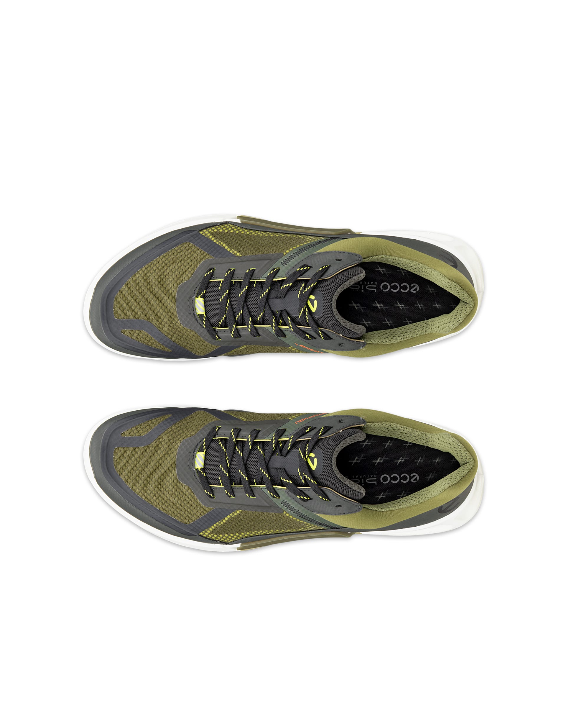 Moški pohodni športni čevlji iz tkanine ECCO® BIOM 2.1 X Mountain - Zelena - Top left pair