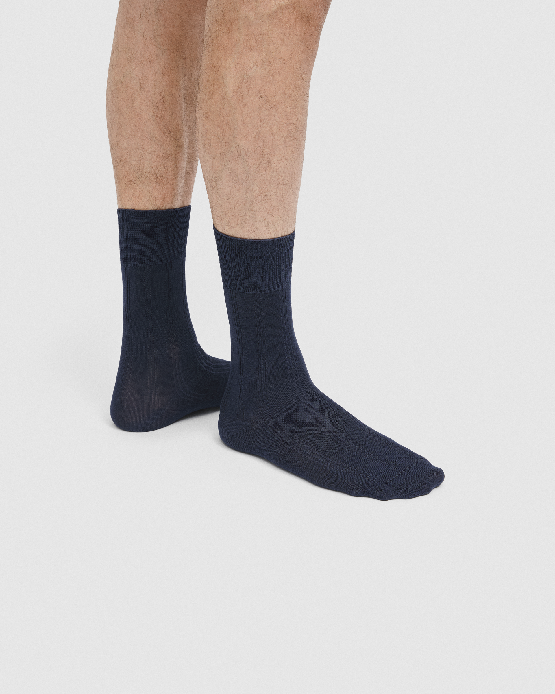 ECCO Classic Men Ribbed Mid Cu — Blue