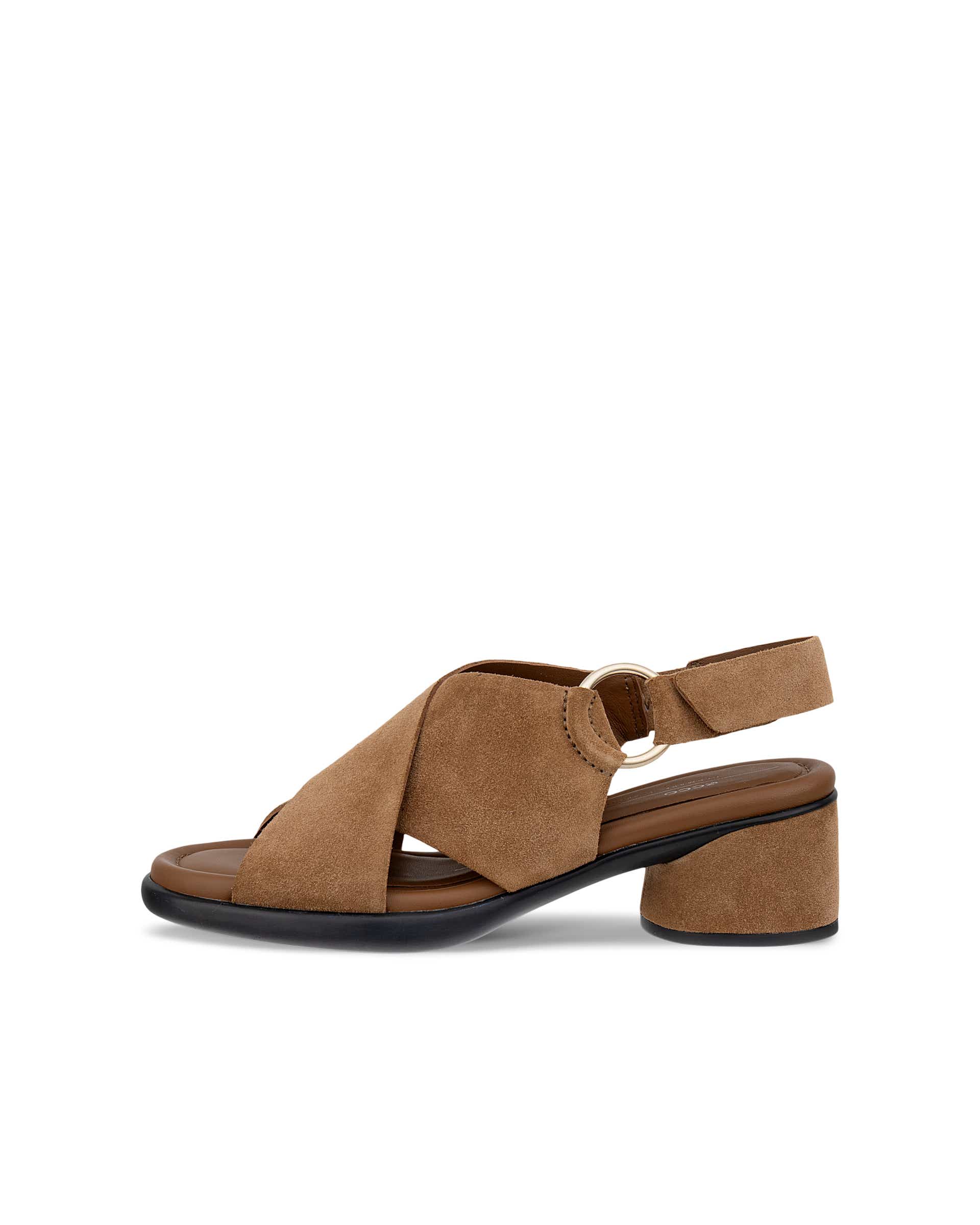 Women's ECCO® Metropole Seoul Suede Heeled Slingback Sandal | Brown