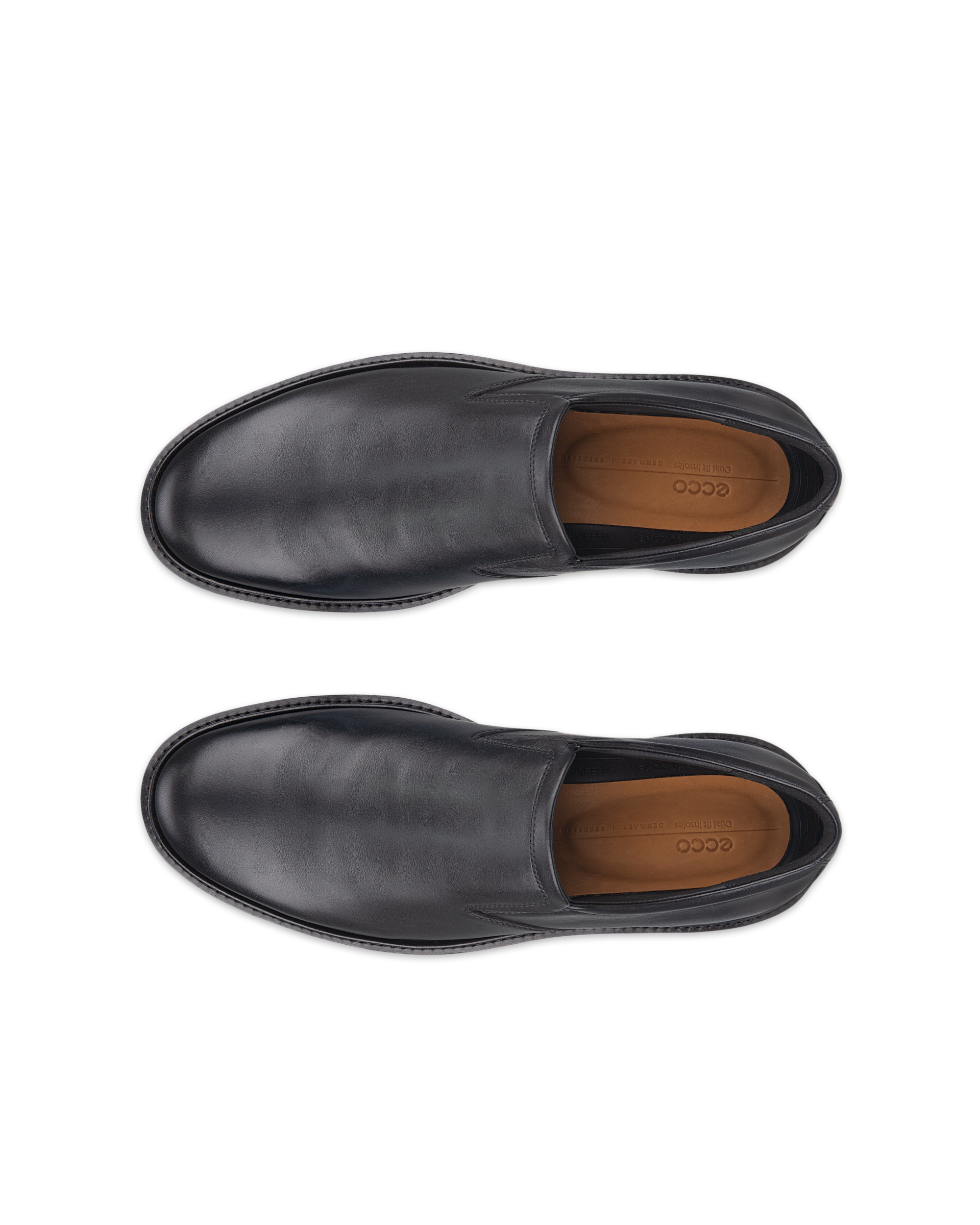 ECCO® Metropole London chaussures habillée sans lacet en cuir pour homme - Noir - Top left pair