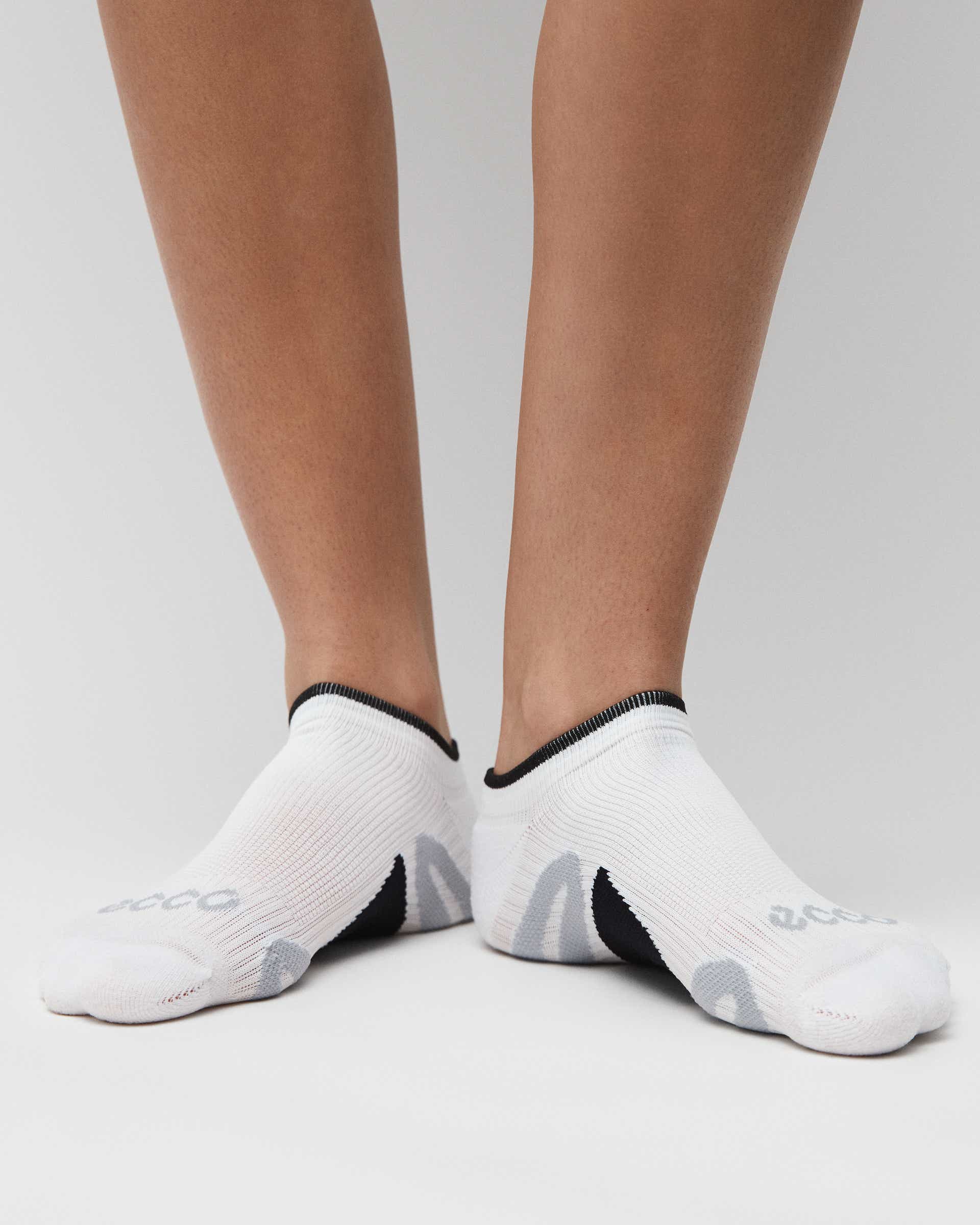 Unisex ECCO® Functional No-Show Socks - White - Lifestyle image-1