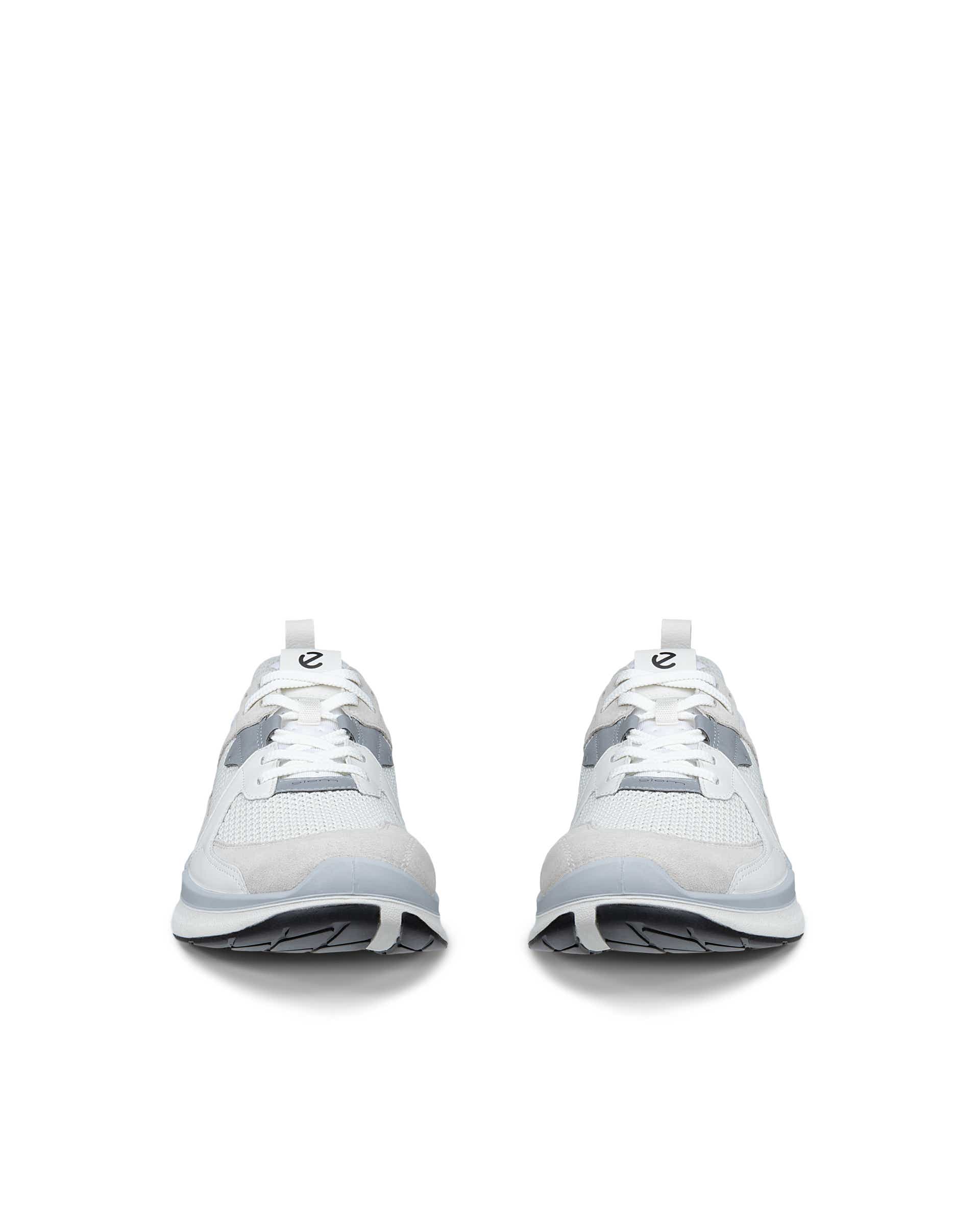 Men's ECCO® Biom 2.2 Suede Sneaker - White - Front pair