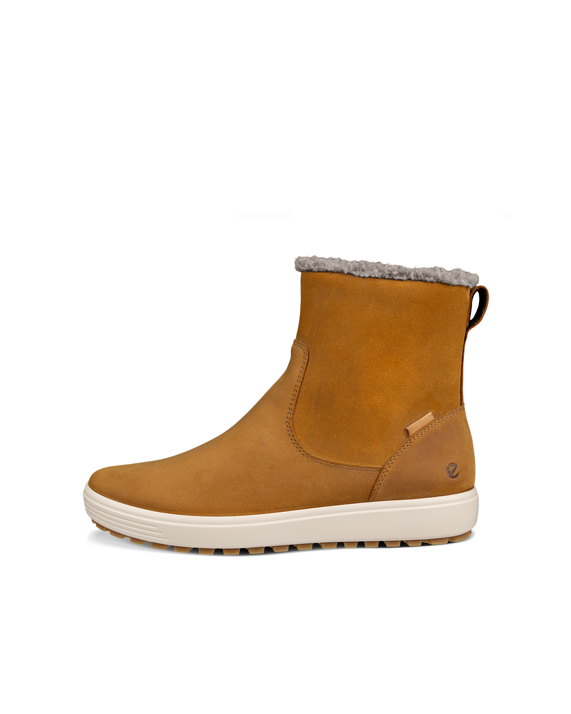 ECCO® SOFT 7 női közepesen magasszárú nubuk csizma - Barna - Outside